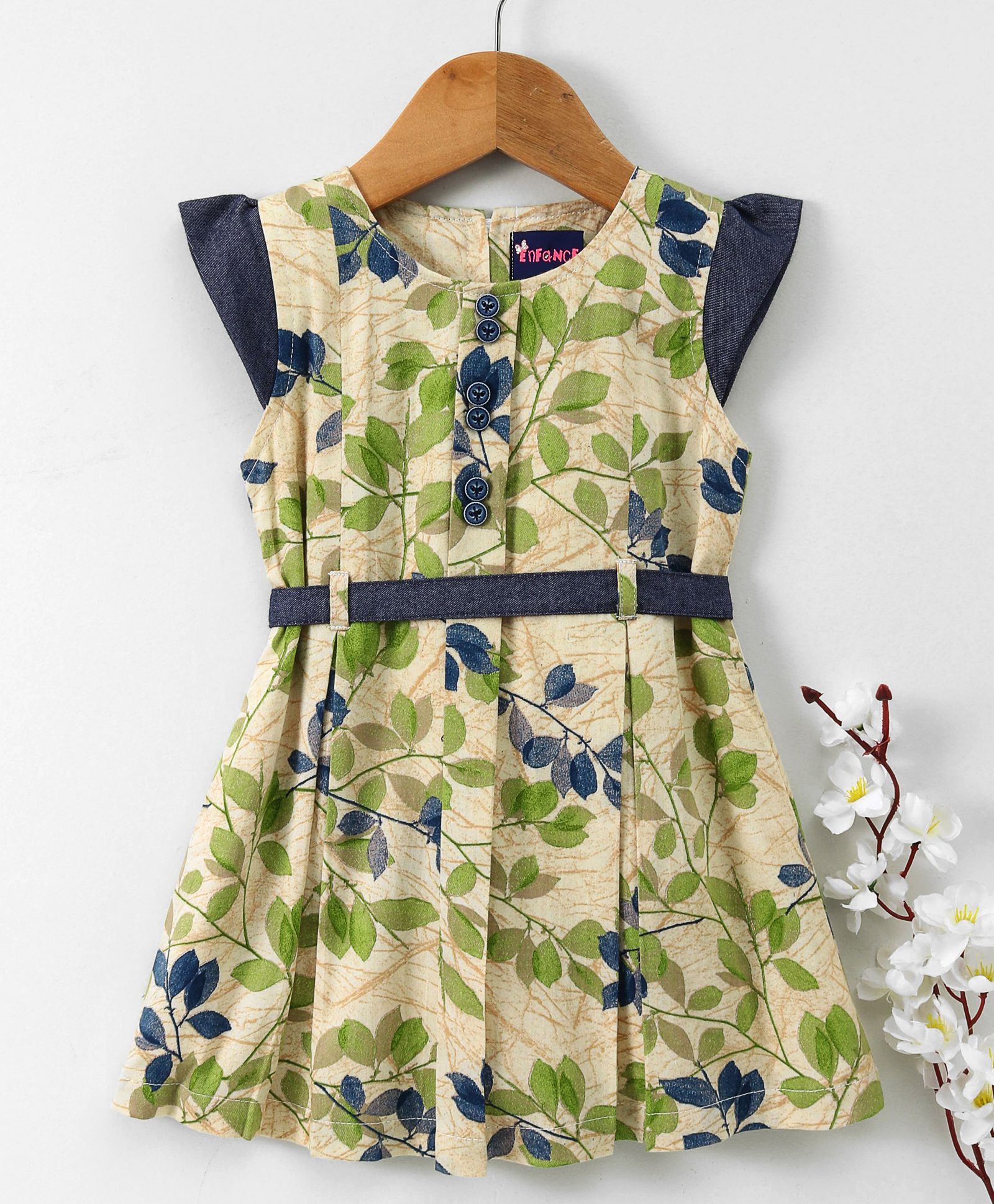 Enfance Core Leaves Printed Dress