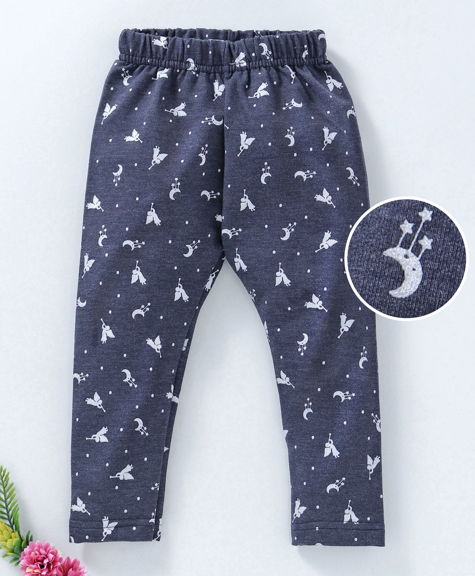 Fido Full Length Leggings Angel & Moon Print