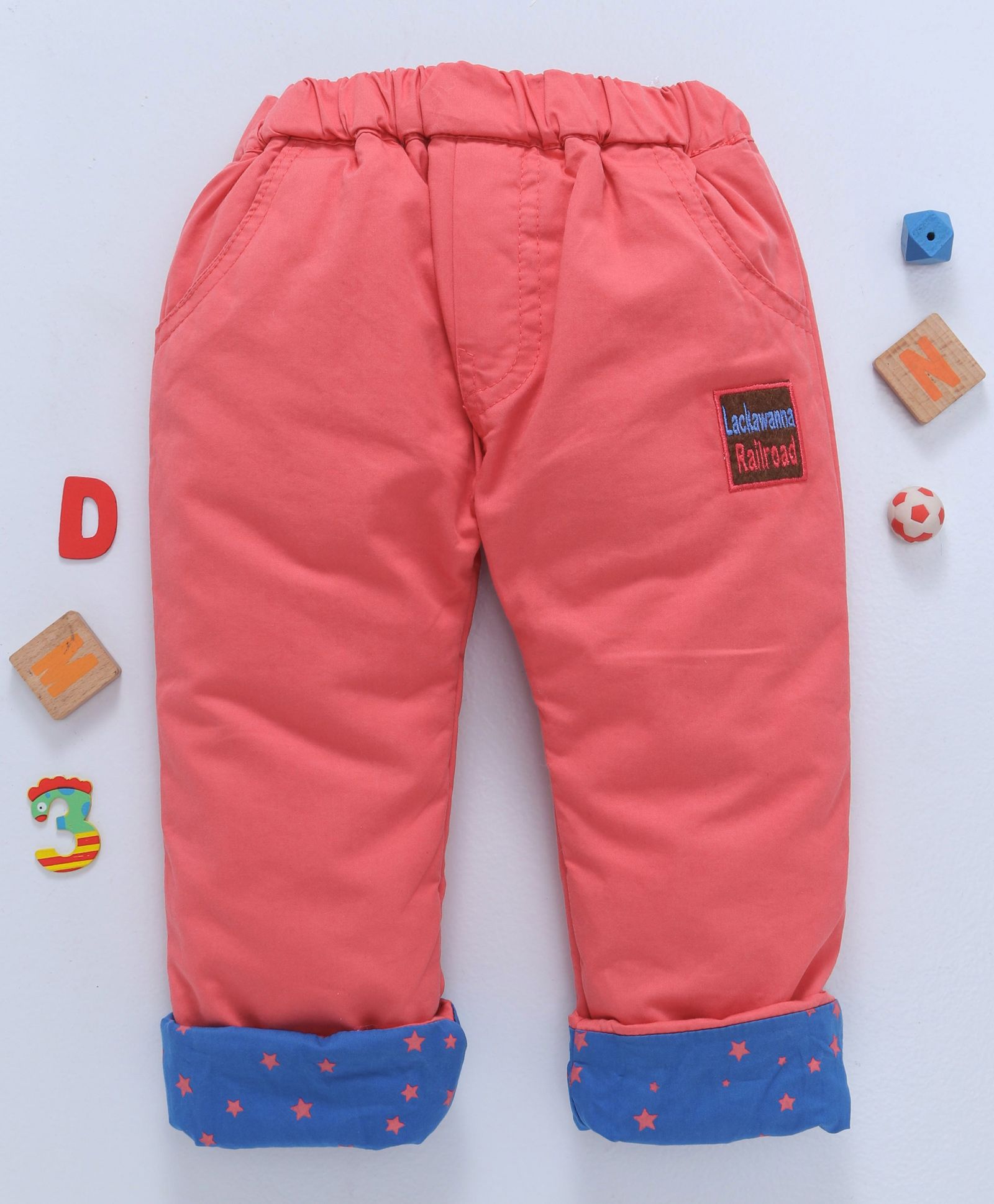 Olio Kids Full Length Thermal Bottoms - Coral