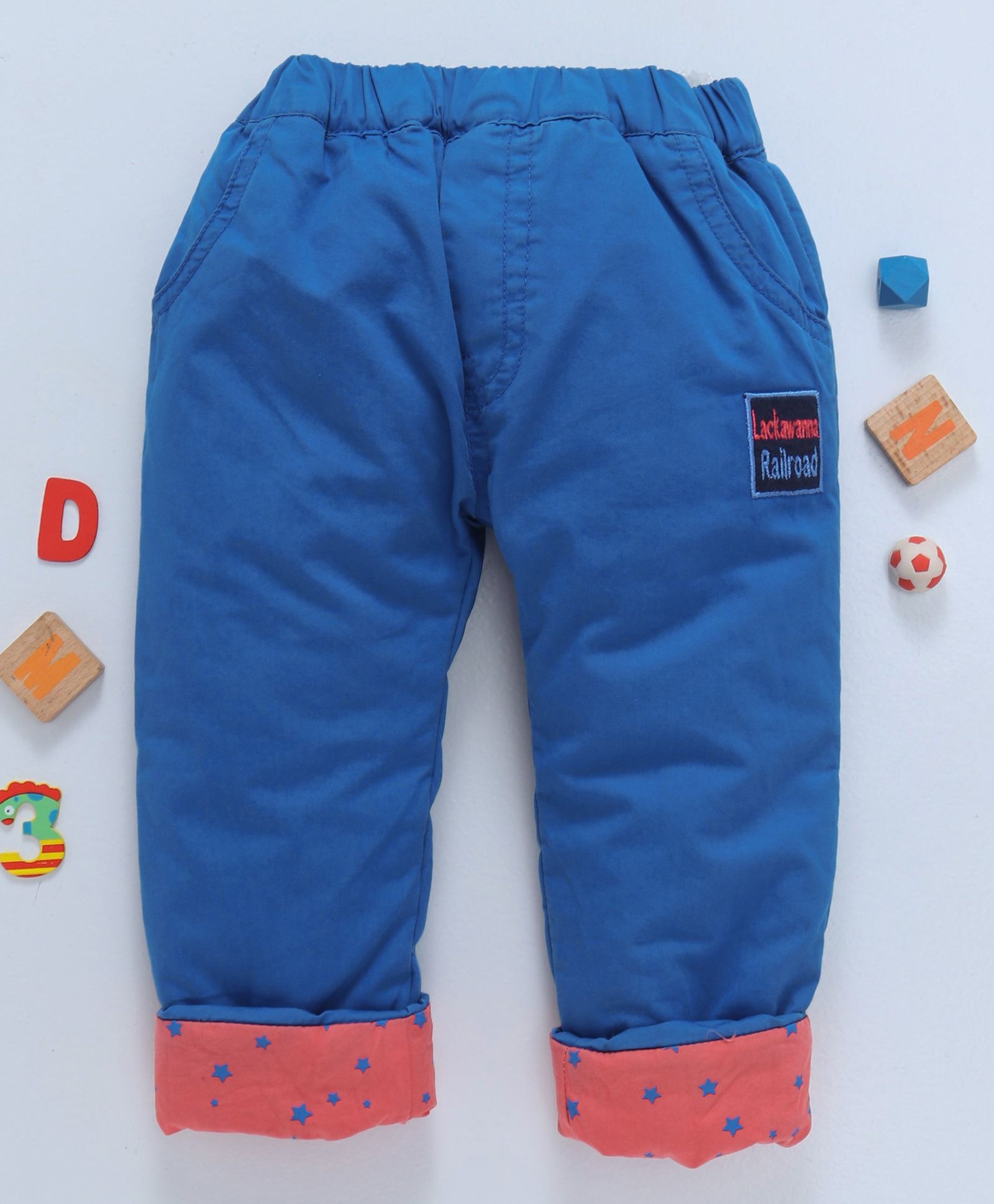 Olio Kids Full Length Thermal Bottoms - Royal Blue