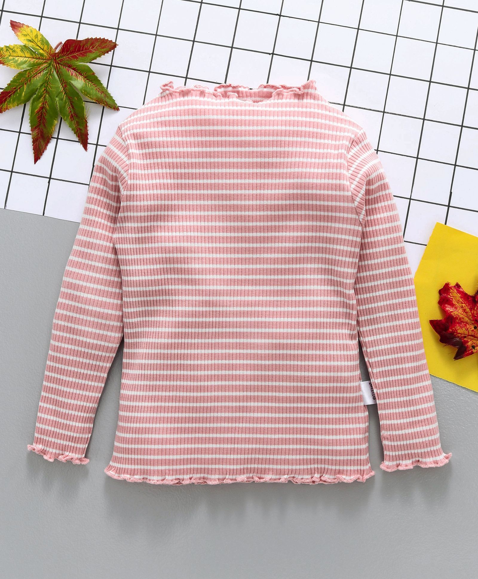 Yiyi Garden Striped Full Sleeves Top - Pink