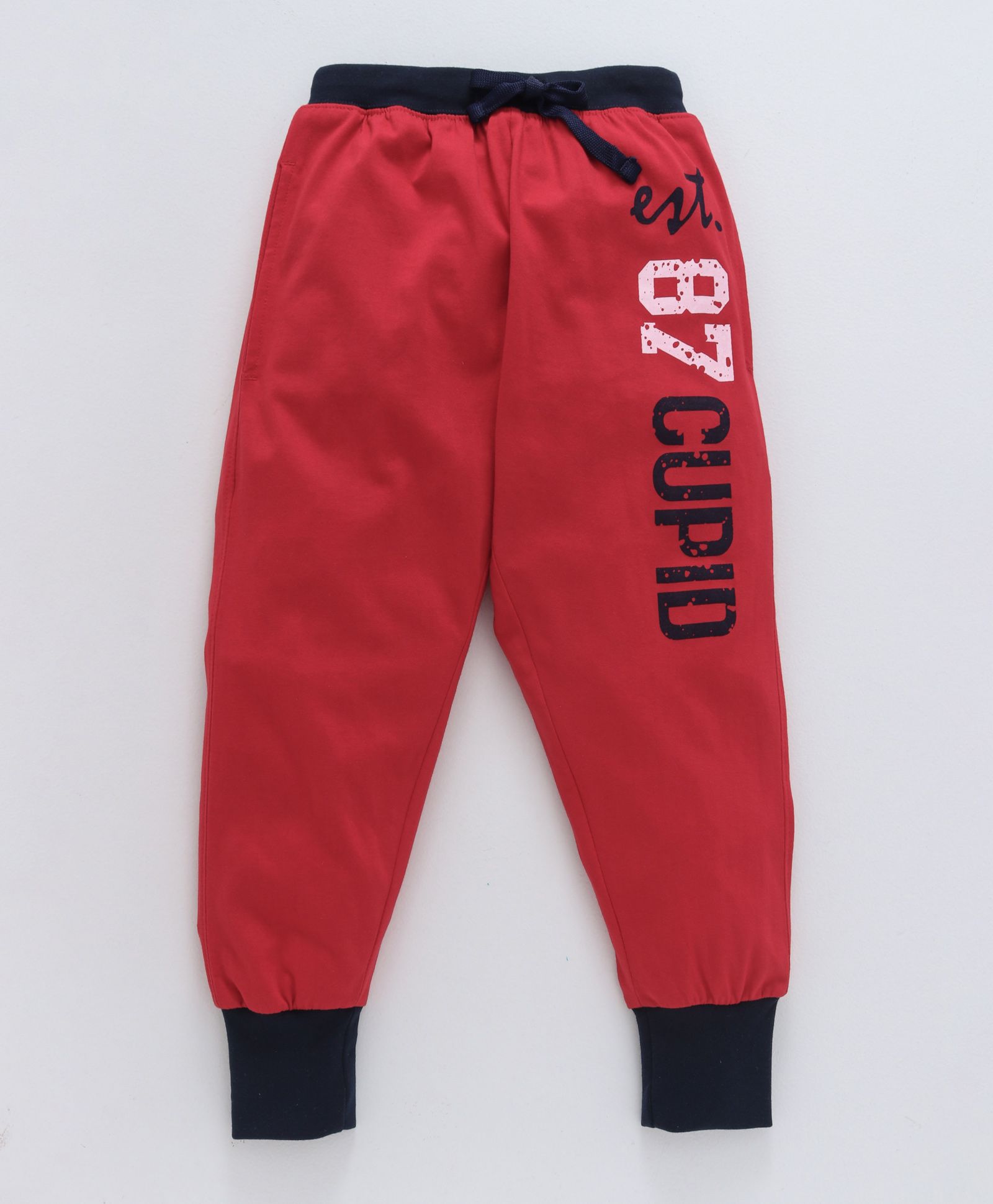 Stupid Cupid Full Length Lounge Pant 87 Print - Red
