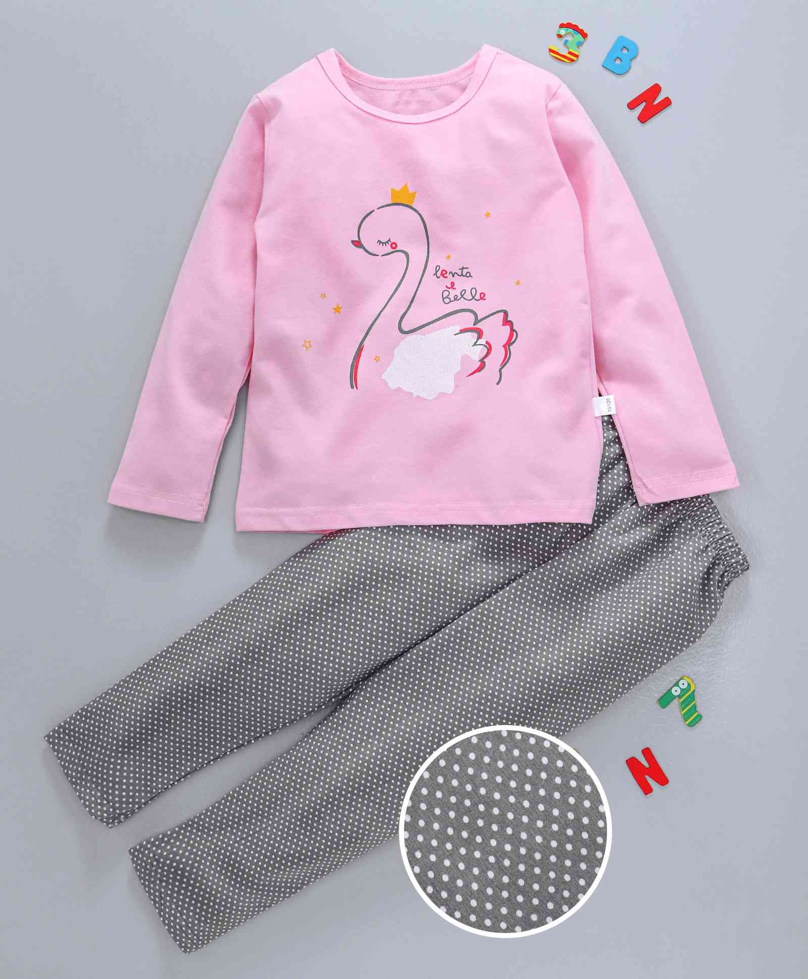 Kai Kai Swan Printed Night Suit