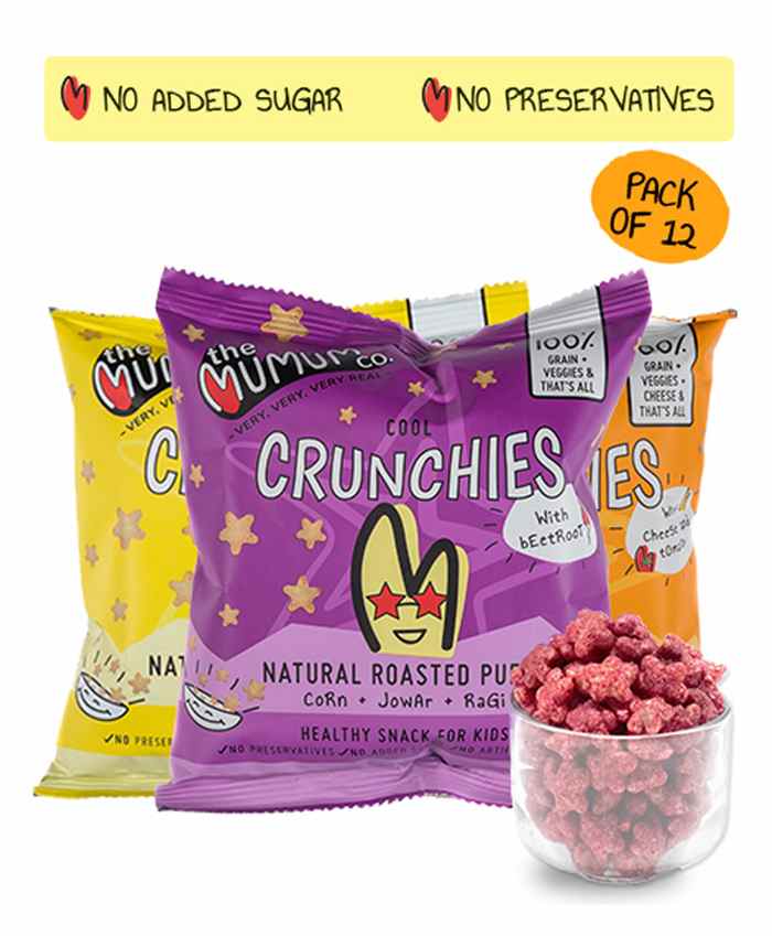 The Mumum Co Multi Flavoured Crunchies Pack of 12 - 20 gm Each