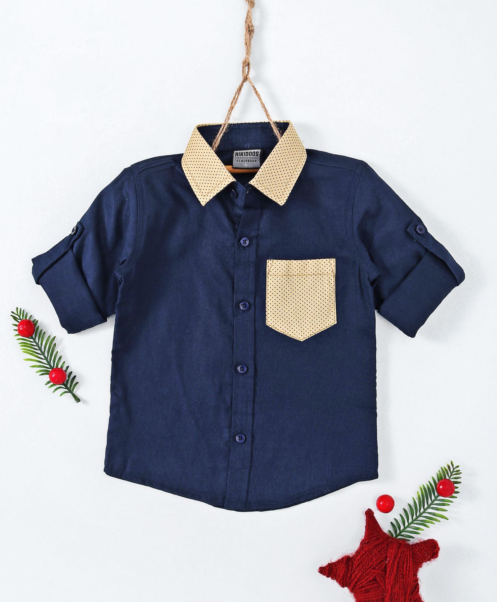 Rikidoos Full Sleeves Solid Shirt
