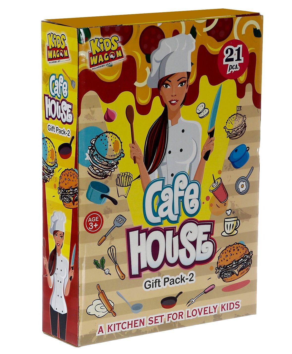 Kids Wagon Caf� Kitchen Set Yellow