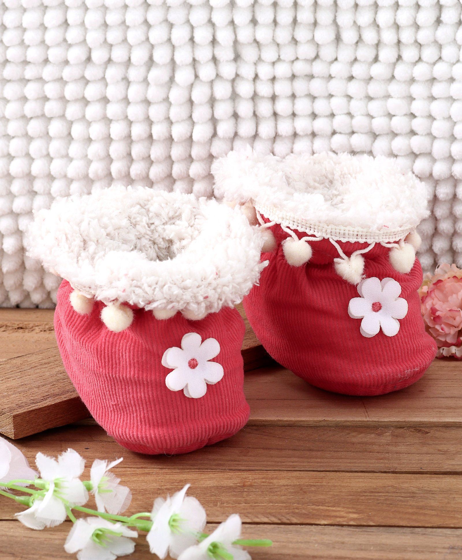 Ivee Soft Sole Booties - Carrot, 0 ( 3 to 6 Months)