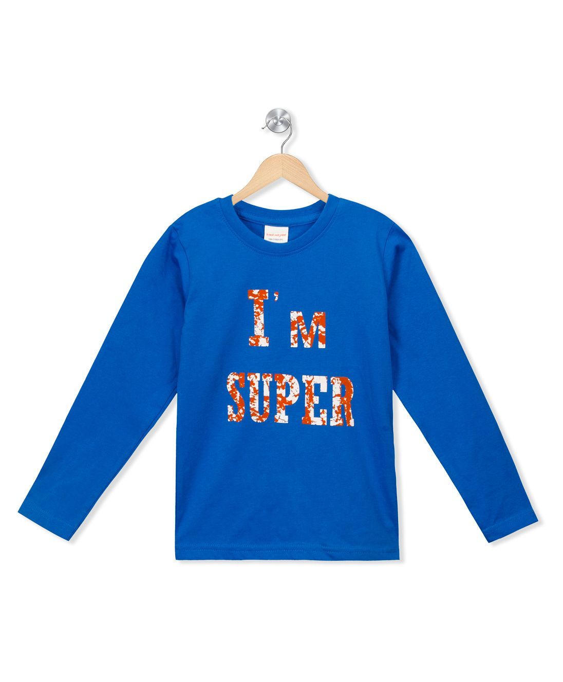 Raine And Jaine I Am Super Printed Full Sleeves Tee - Blue