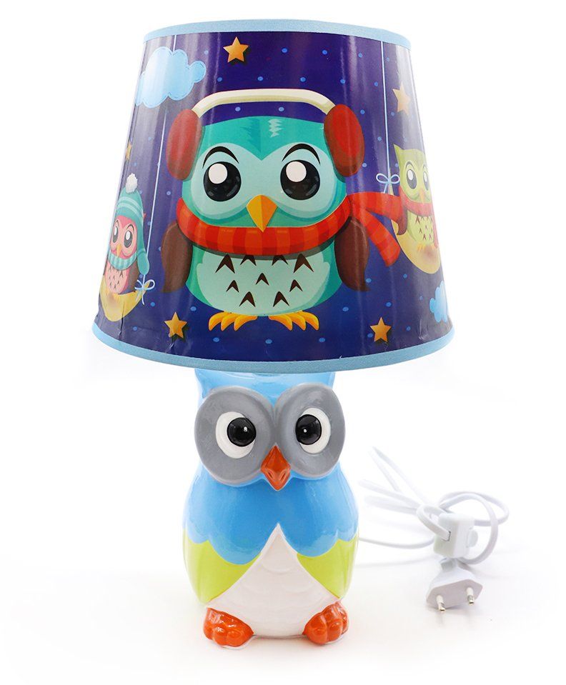 Quirky Monkey Nautical Owl Lamp - Blue