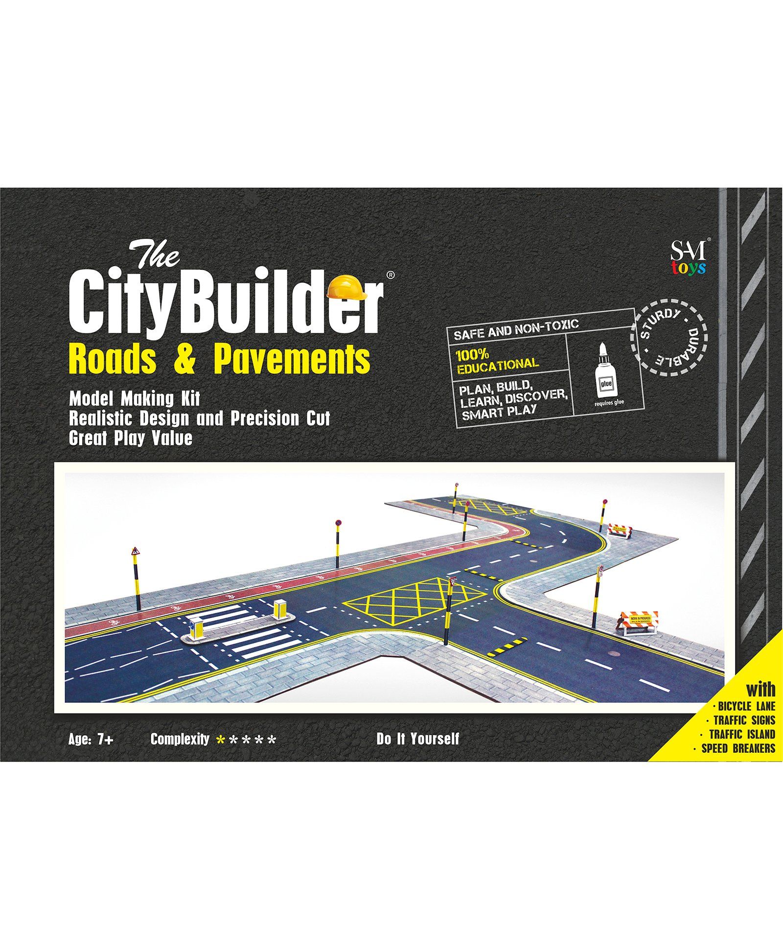 The CityBuilder Road & Pavements Kit - Multicolor