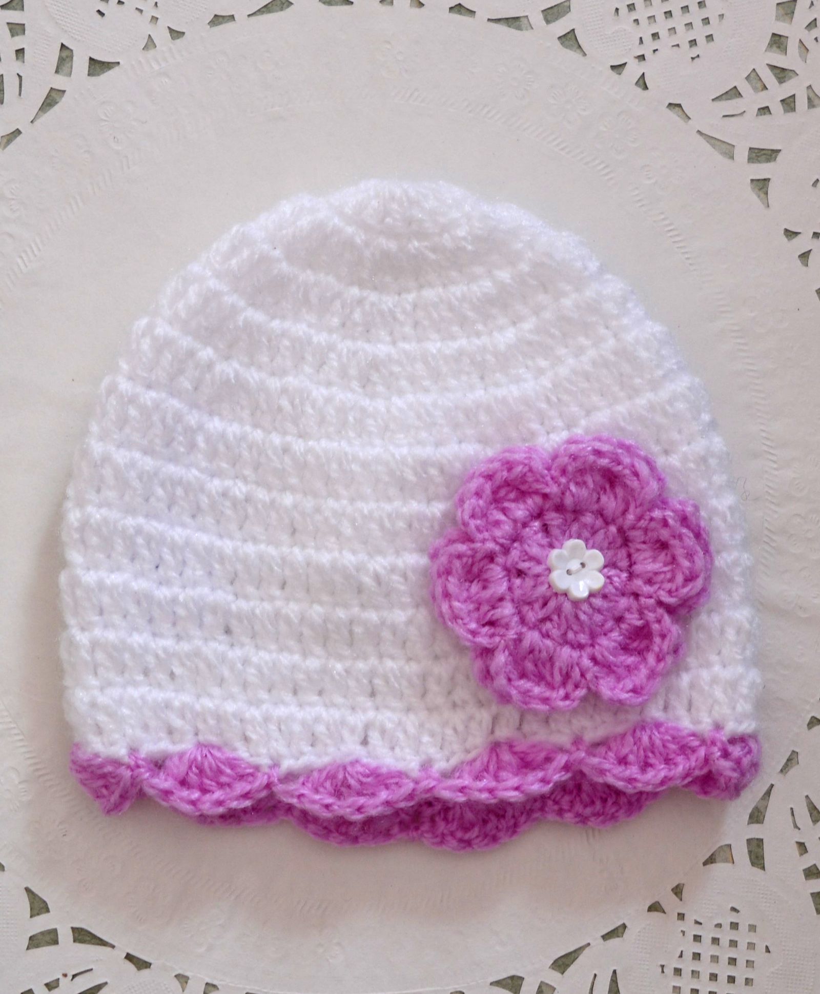 Buttercup From Knitting Nani Floral Applique Woolen Cap