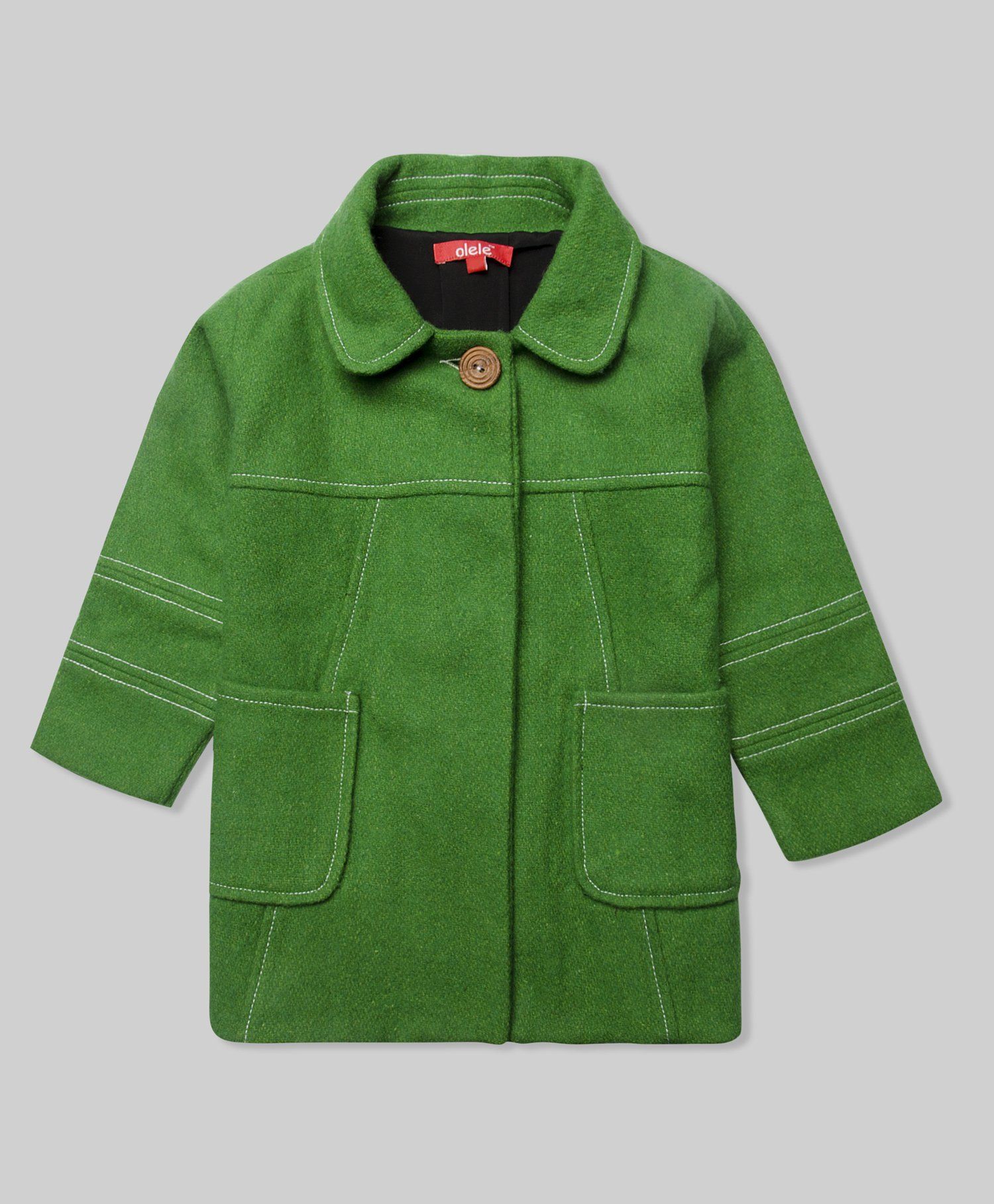 Olele Full Sleeves Coat - Green