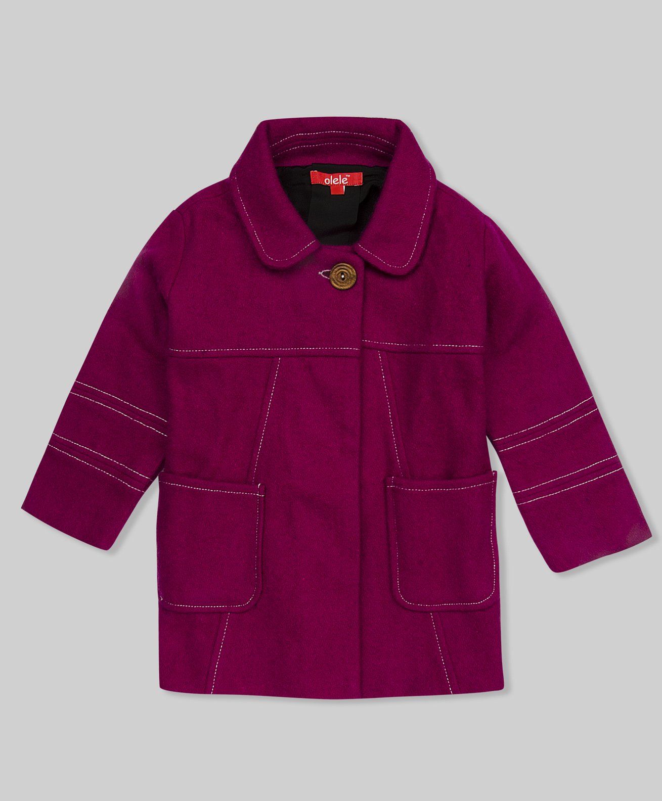 Olele Full Sleeves Coat - Purple