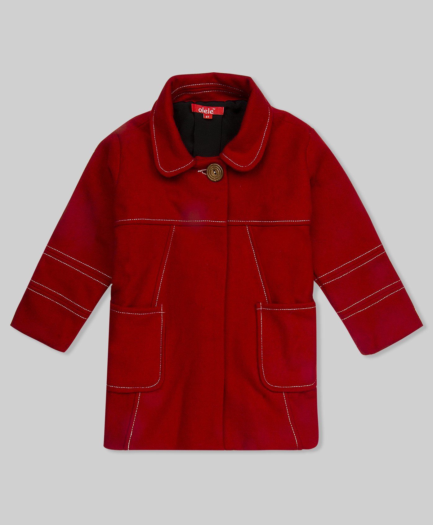 Olele Full Sleeves Coat - Red