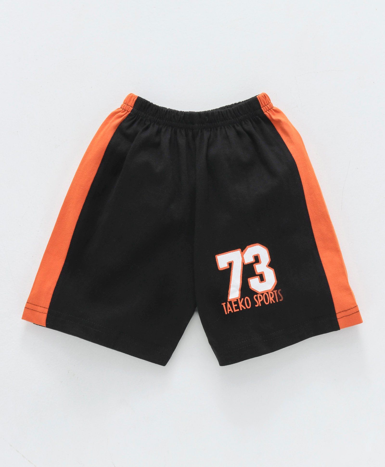 Taeko Shorts Number 73 Print - Black