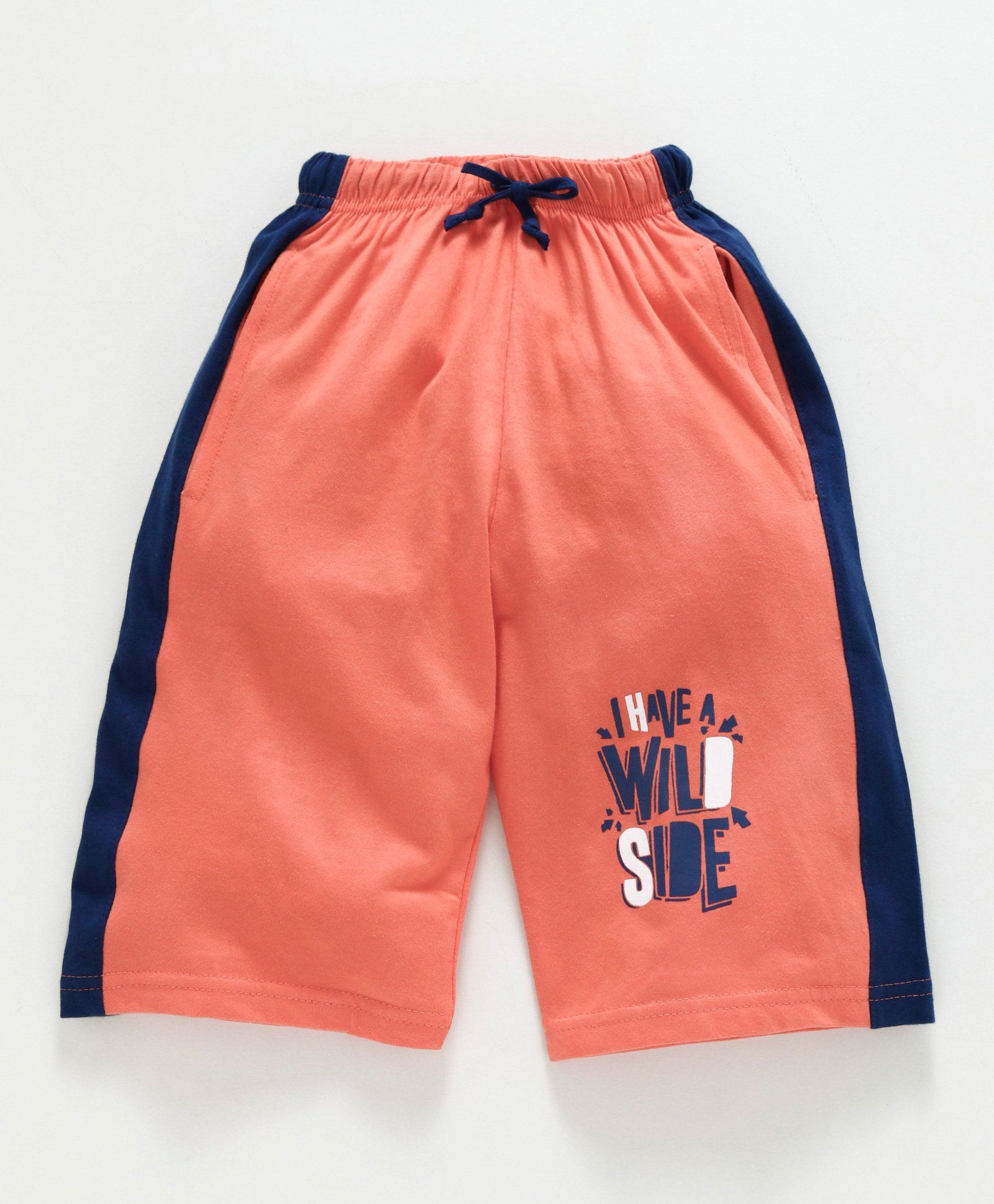 Taeko Bermuda Shorts Text Print - Orange