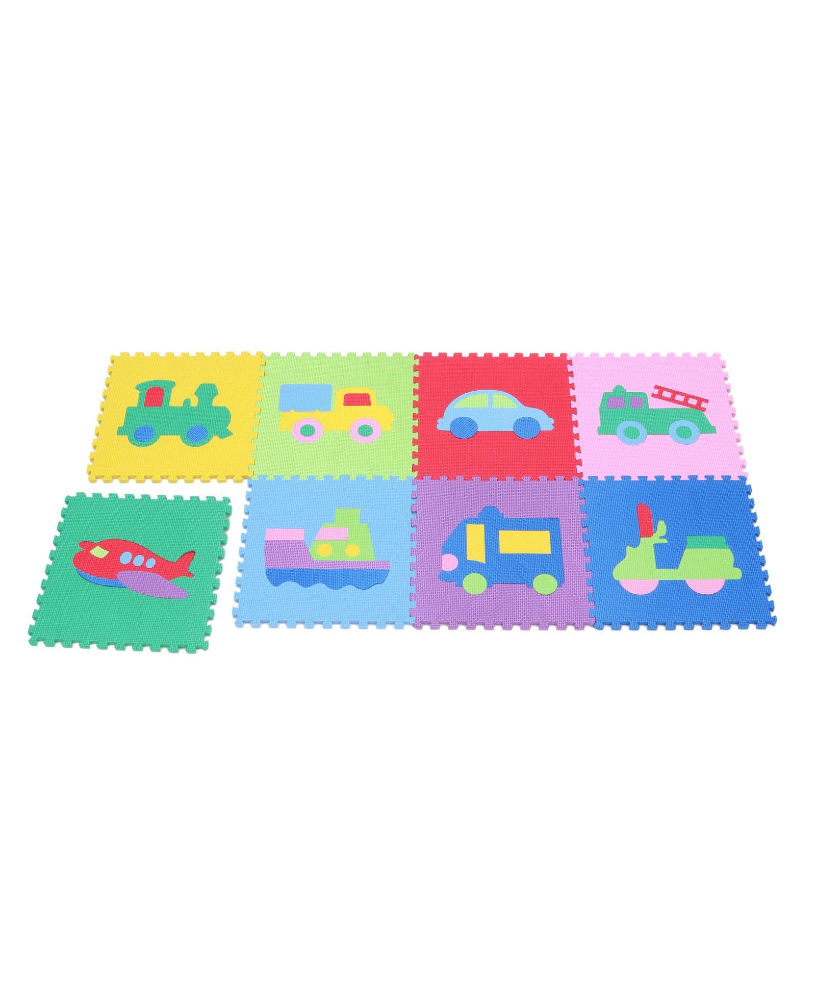 Unimats Floor Puzzle Play Mats Transportation Print Multicolour