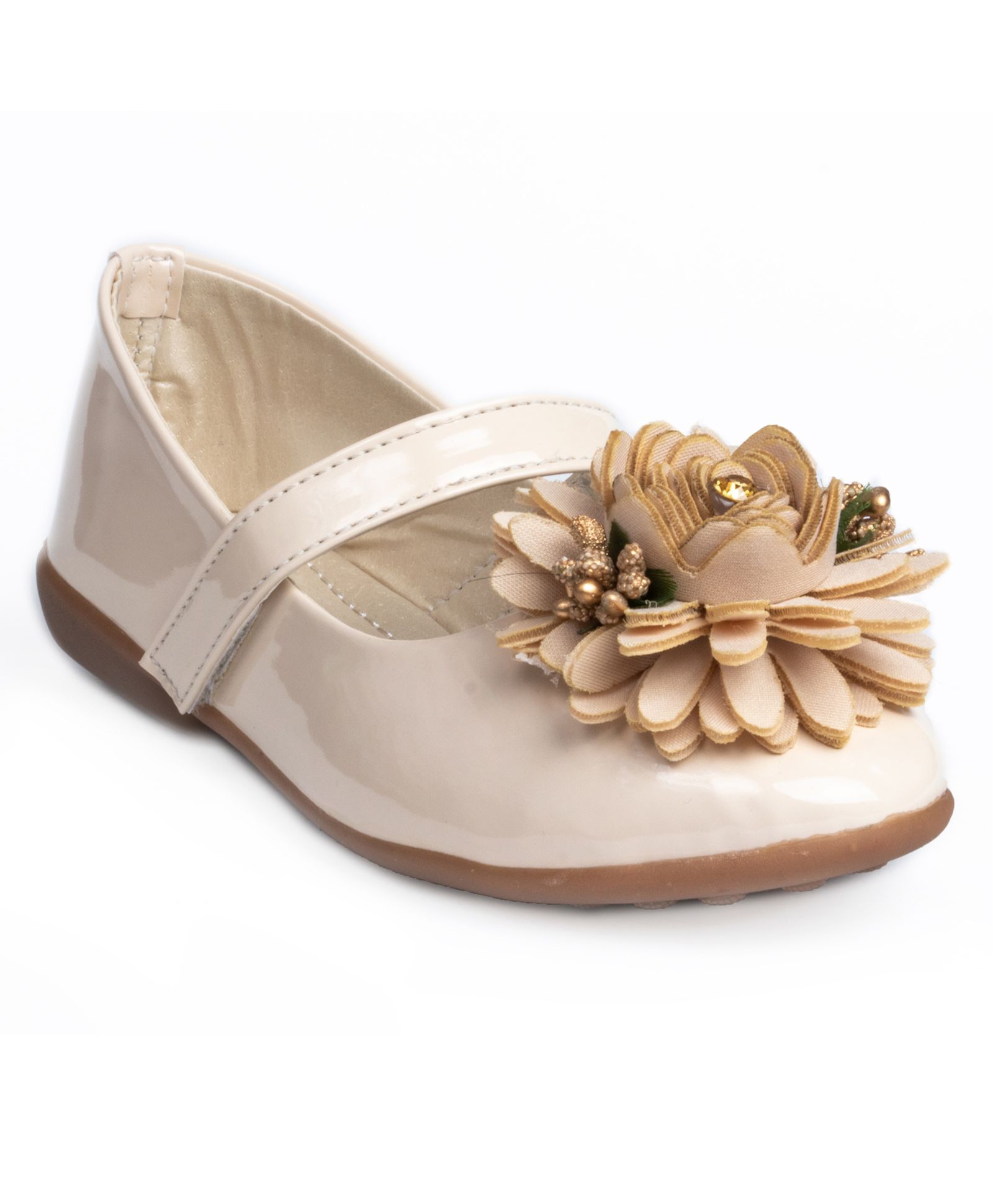 Little Soles Flower Applique Bellies - Cream