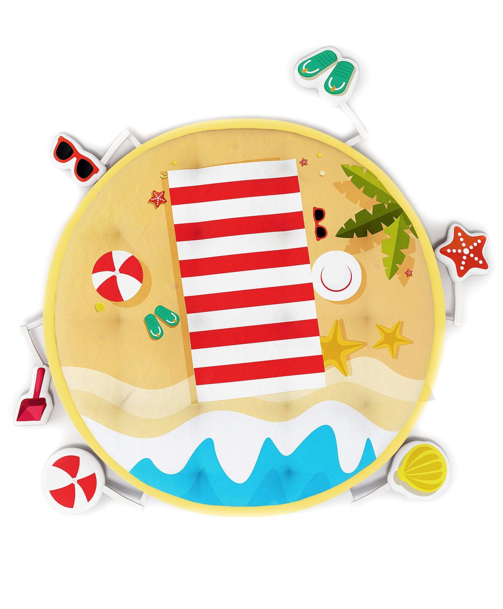 Fancy Fluff Baby Play Mat Beach Theme
