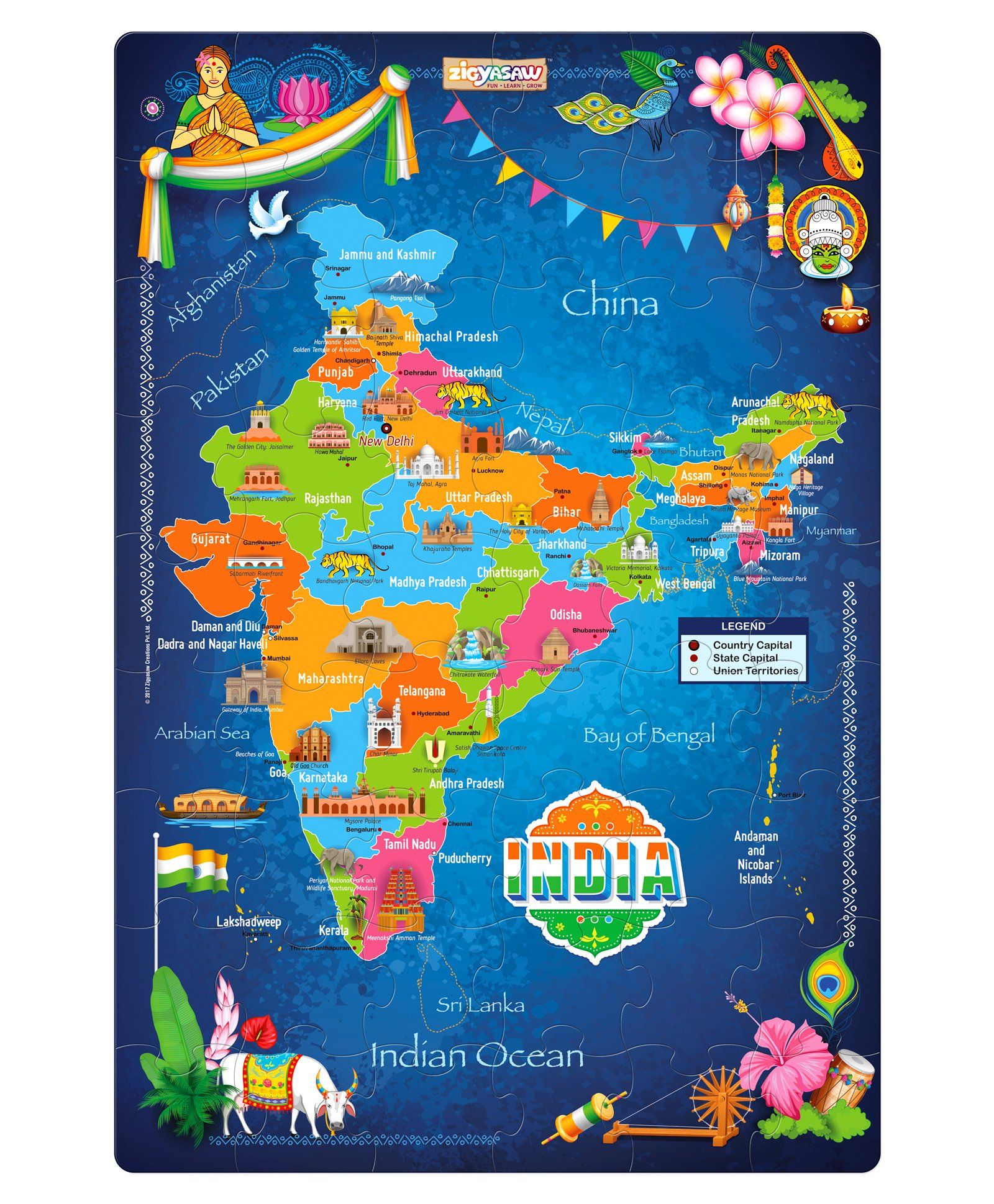 Zigyasaw India Jigsaw Premium Giant Floor Puzzle
