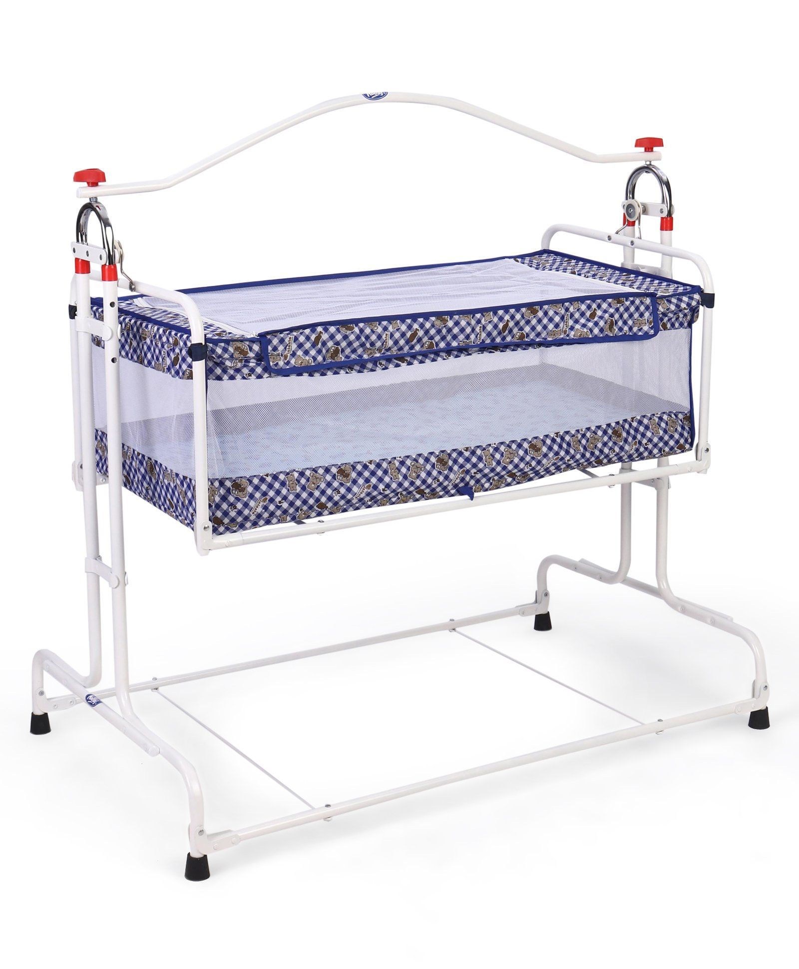 New Natraj Compact Cradle Teddy Print - Blue