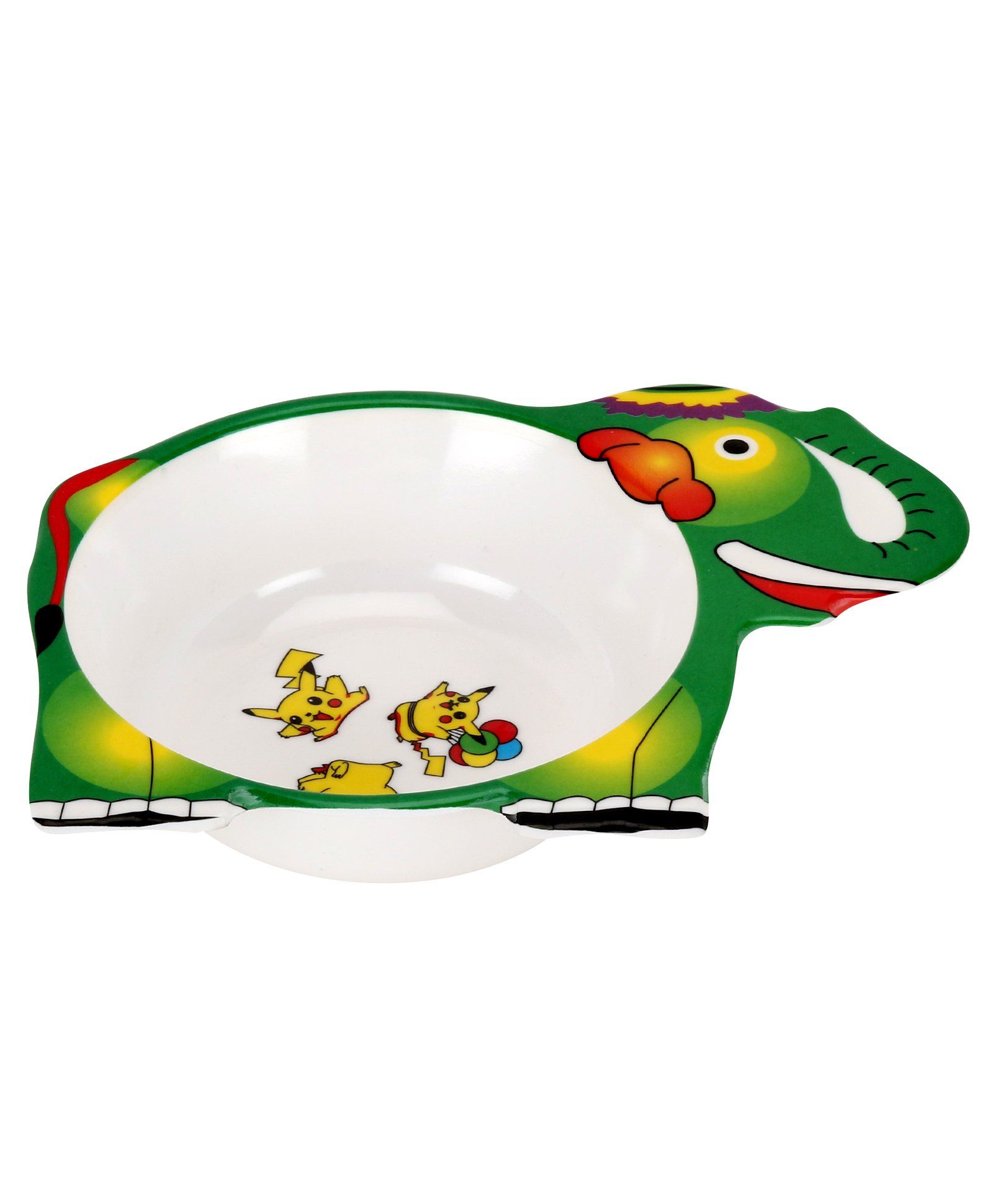 Passion Petals Elephant Shape Melamine Feeding Bowl - Green