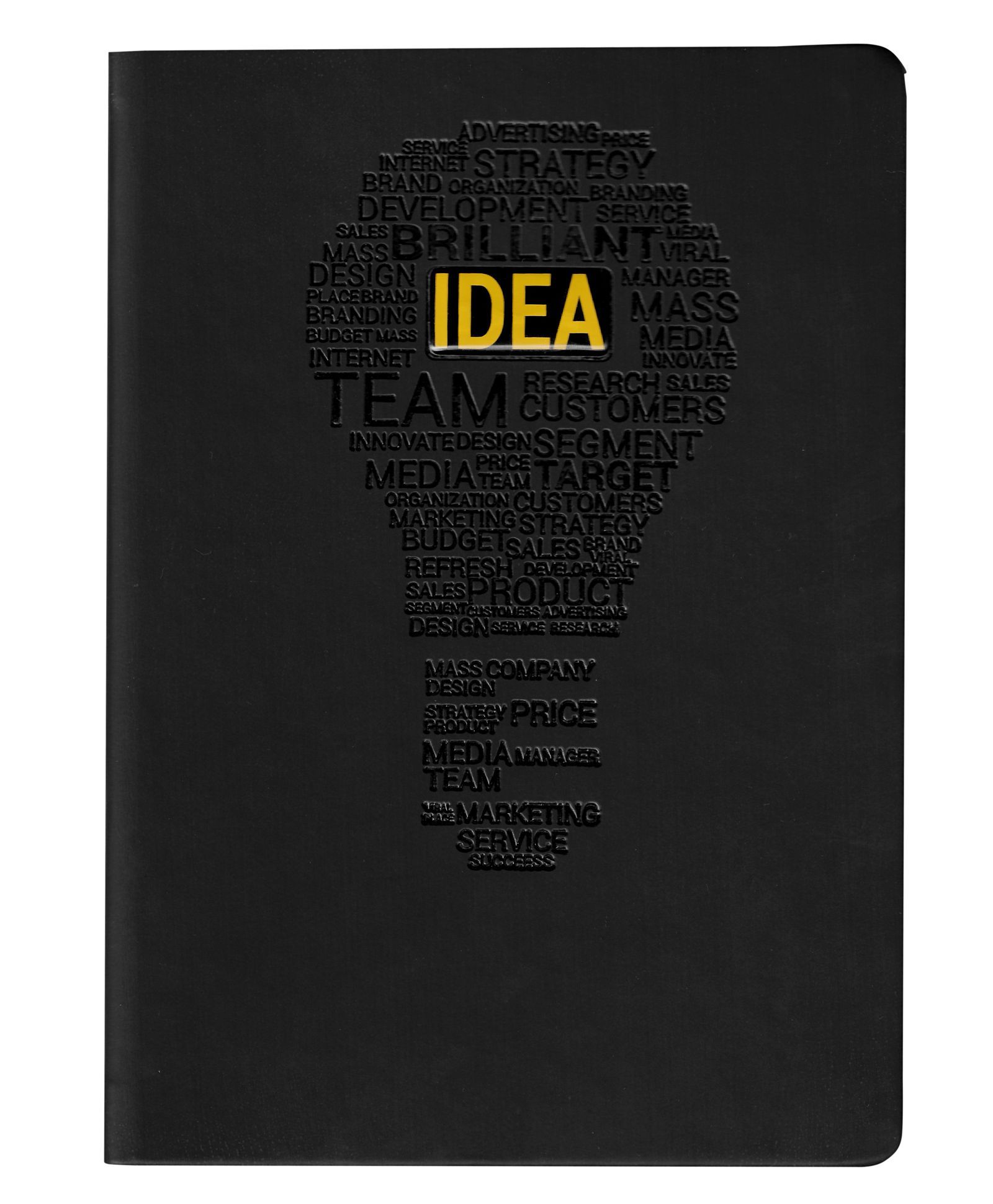 Tiara Diaries Designer Italian Leather A5 Idea Diary Black