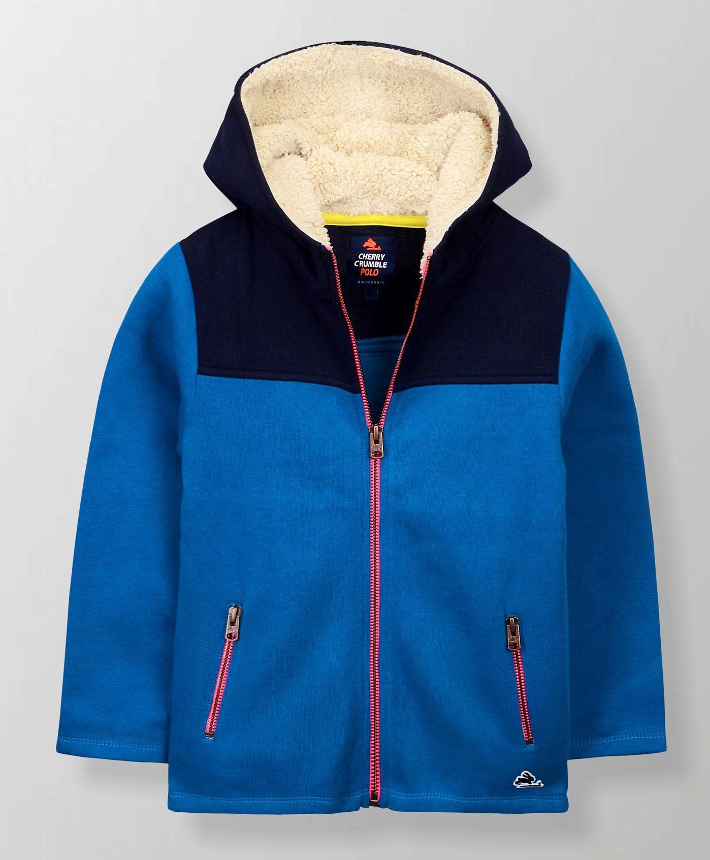 Cherry Crumble California Solid Full Sleeves With Front Pocket Jacket - Blue