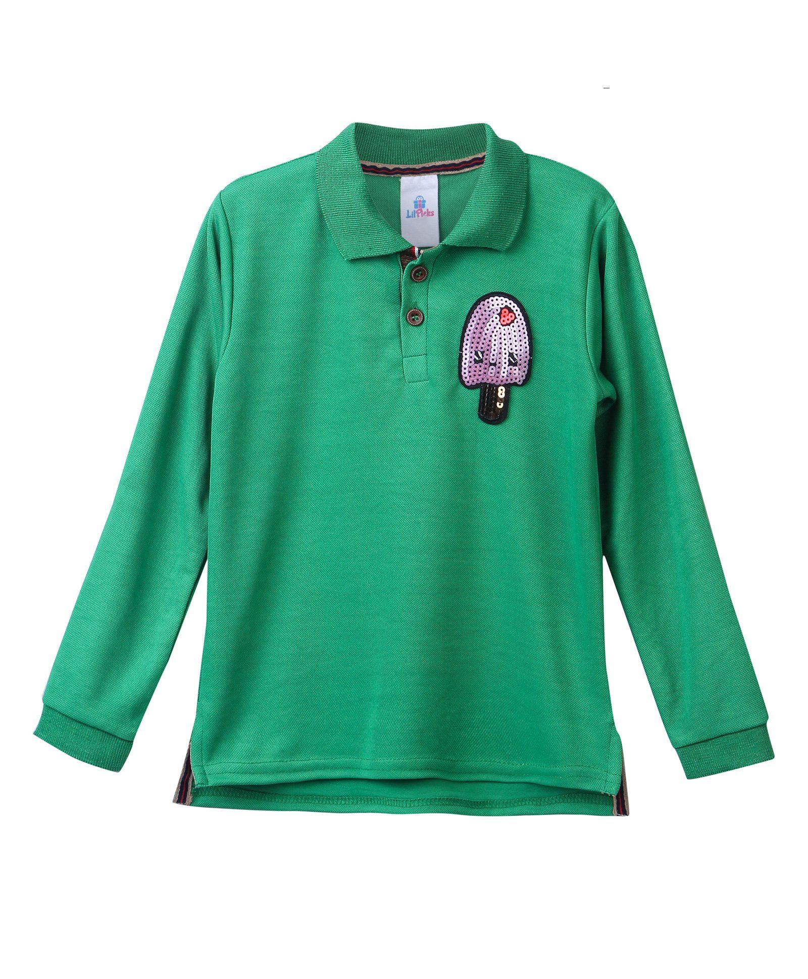 Lilpicks Couture Ice Cream Sequin Full Sleeves Tee