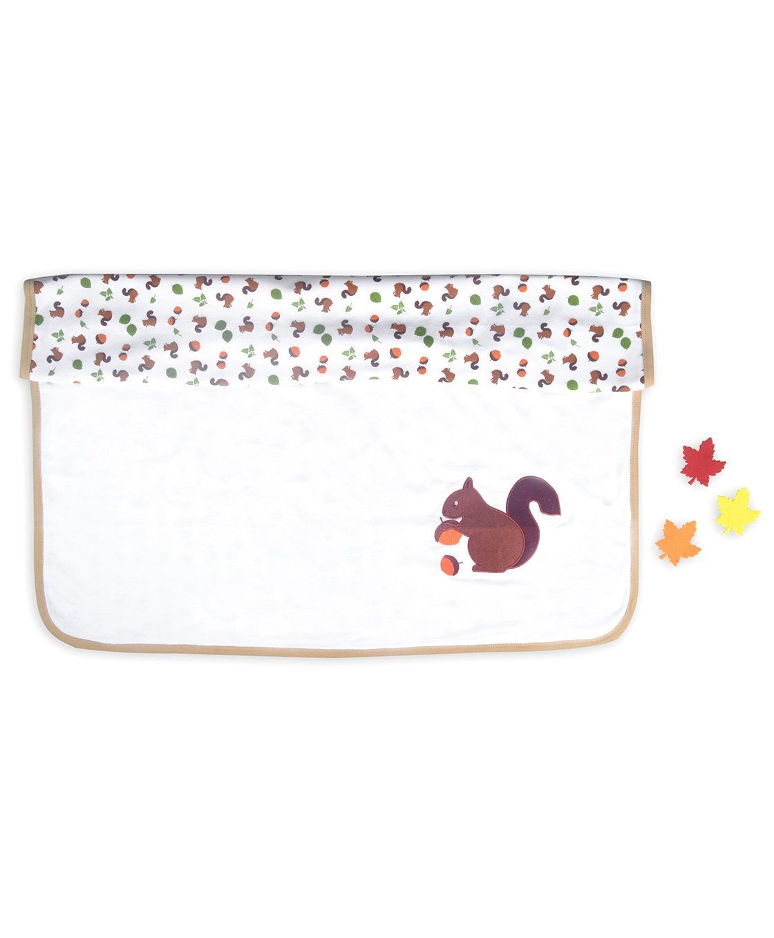 Beebop Double Layered Reversible Blanket Squirrel Print - Light Brown