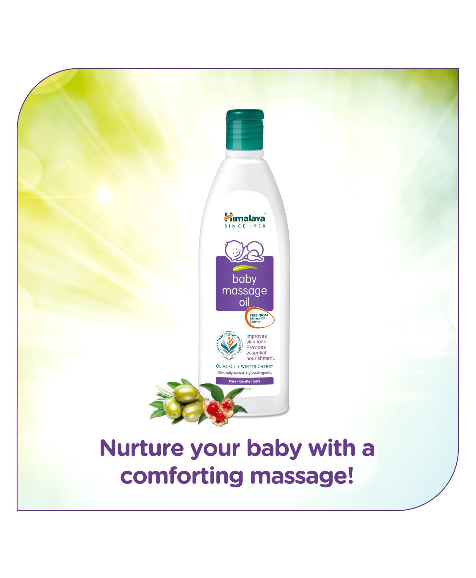pure herbal baby massage oil
