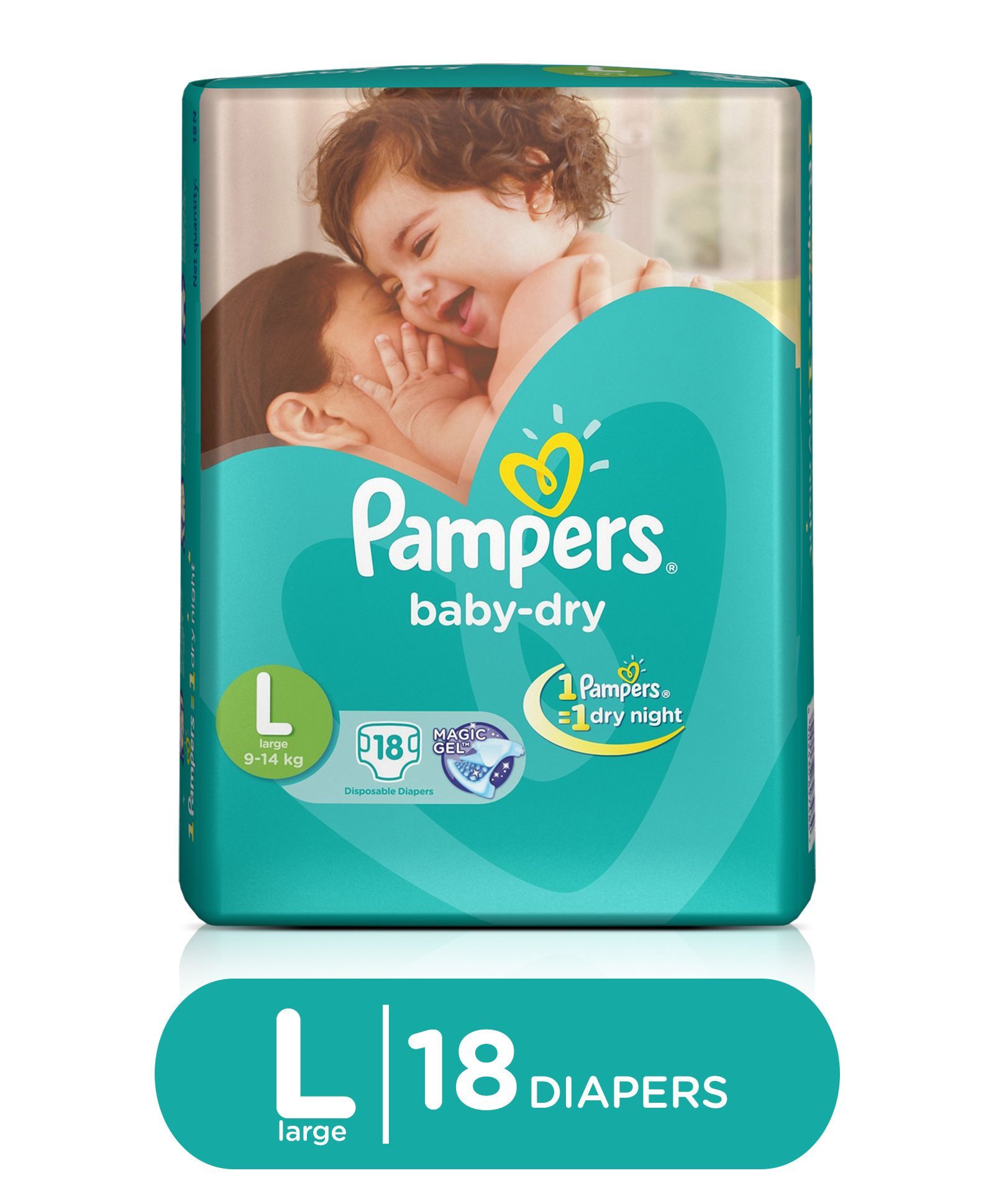 pampers baby dry large price