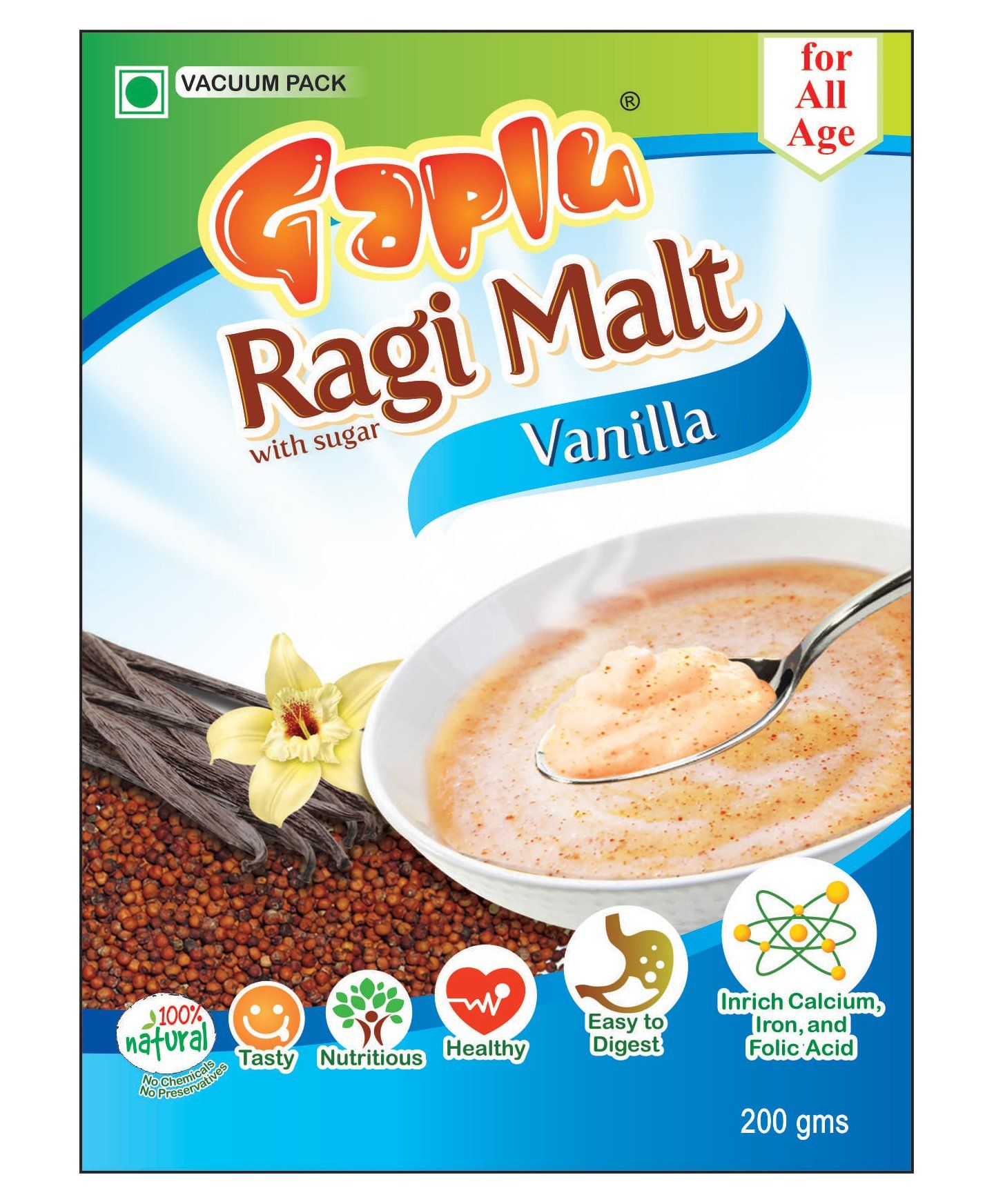 Gaplu Ragi Malt Vanilla Flavour