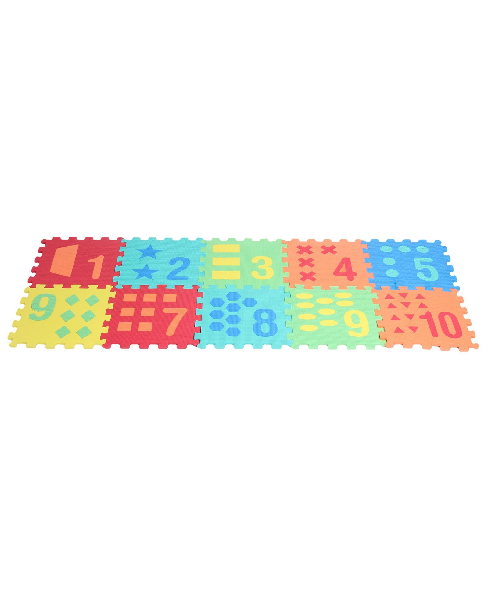 Kiddy Number And Shape Puzzle Mat Multicolour