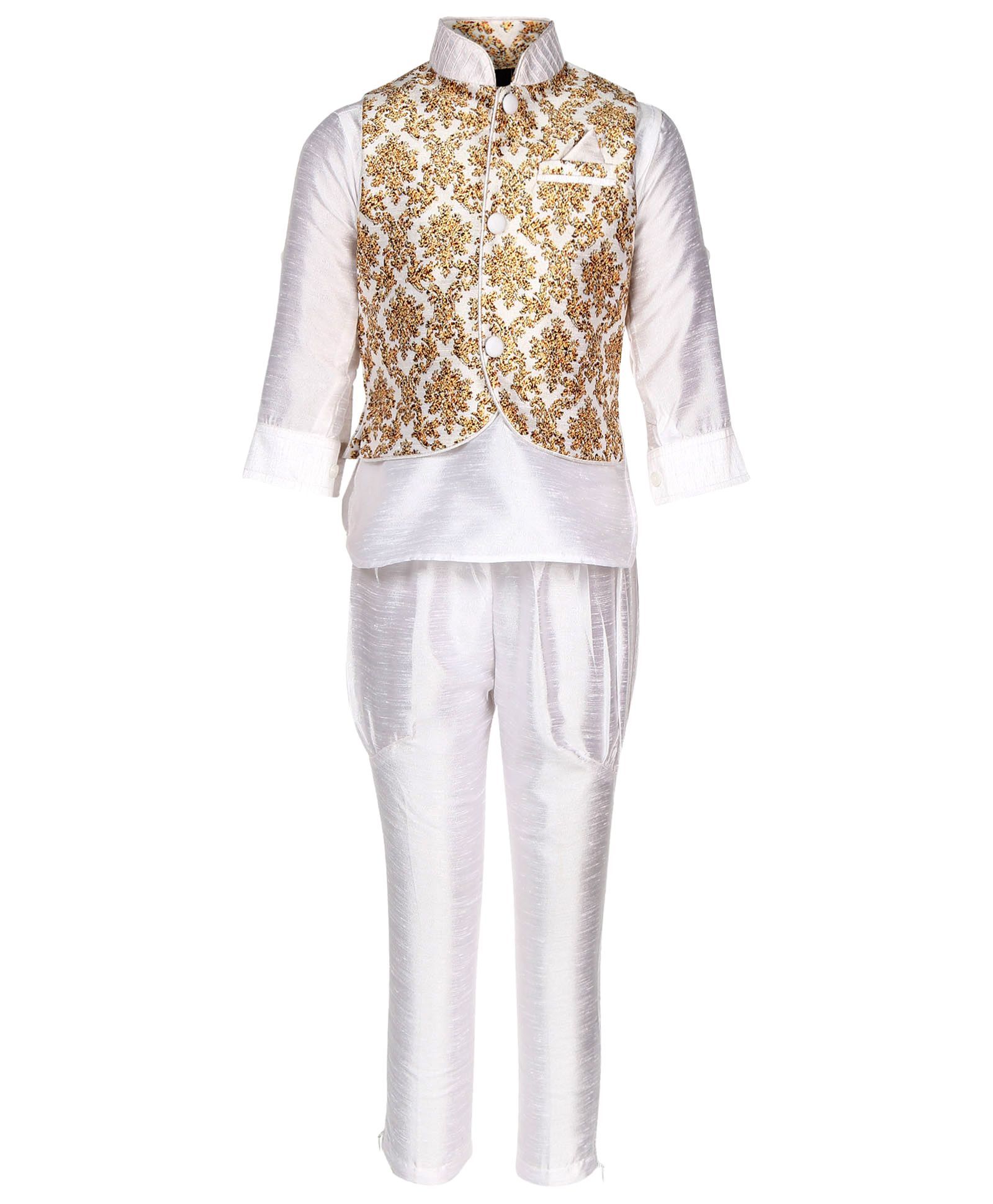 Little Bull Ethnic Kurta Pajama Jacket Set