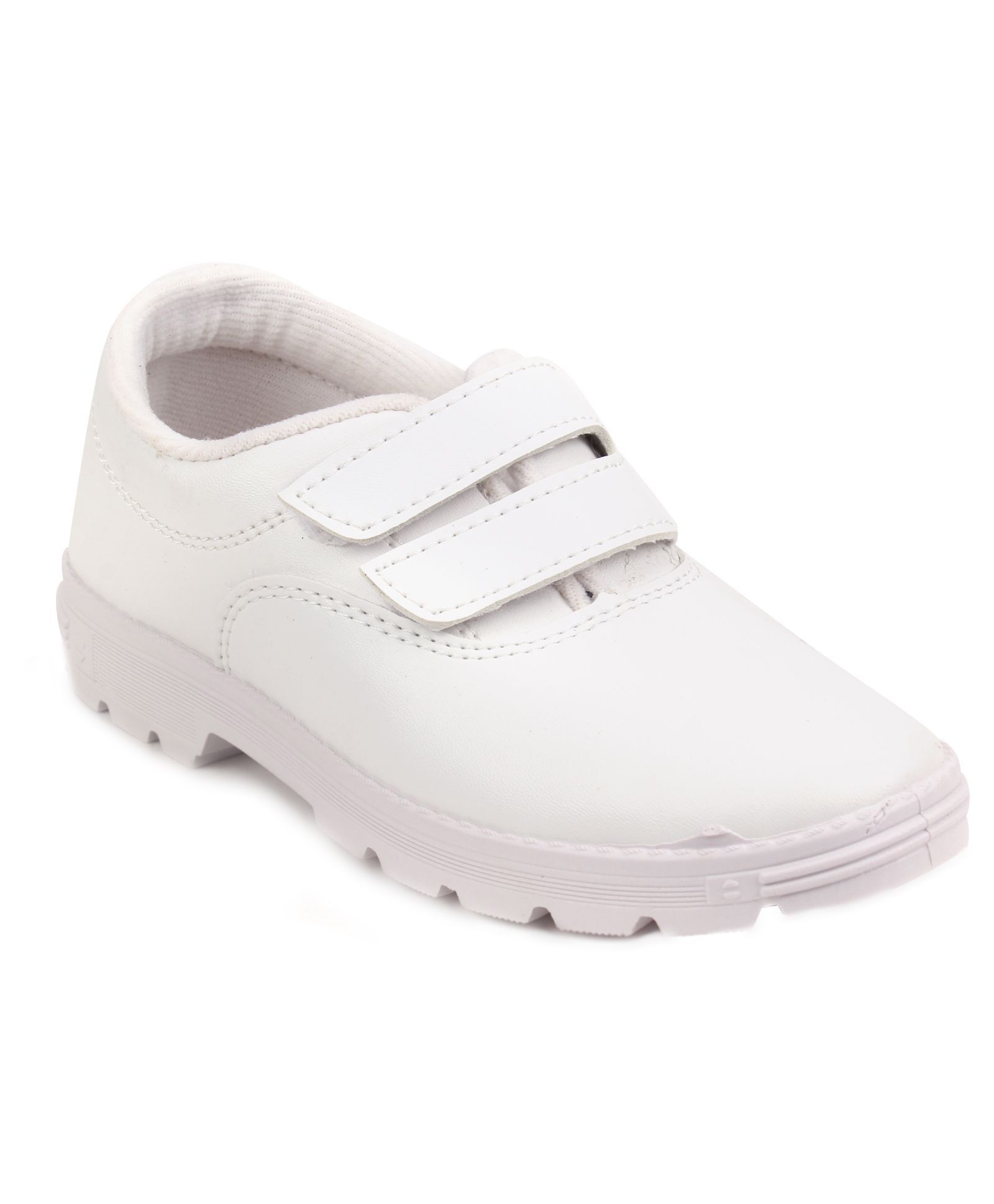 Prefect By Liberty School Shoes With Dual Velcro Closure - White