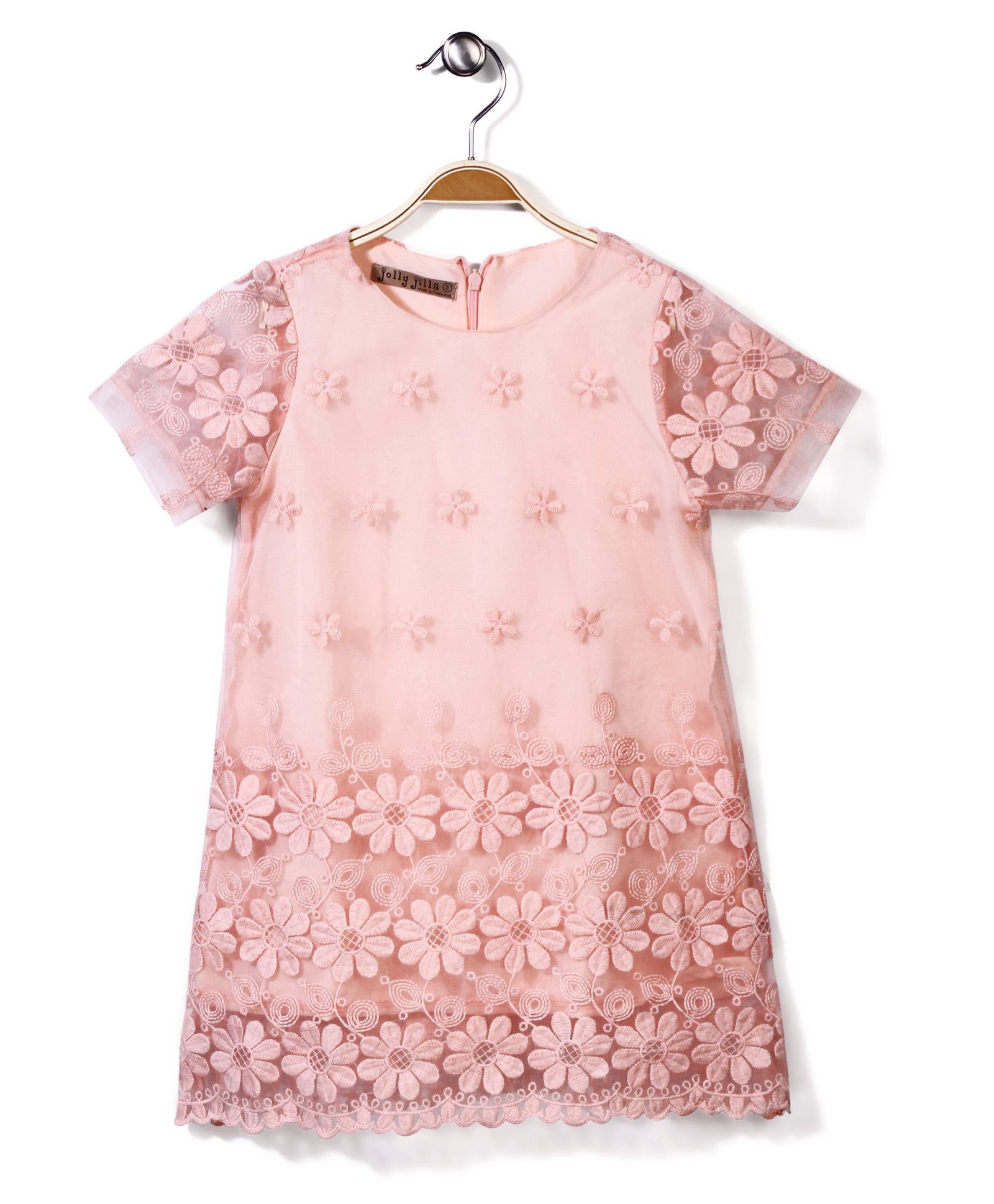 Jolly Jilla Half Sleeves Top Floral - Peach