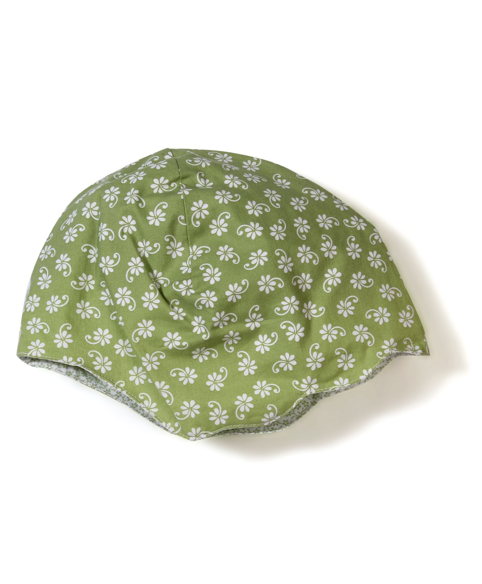 Funkie Baby Floral Print Reversible Hat - Green