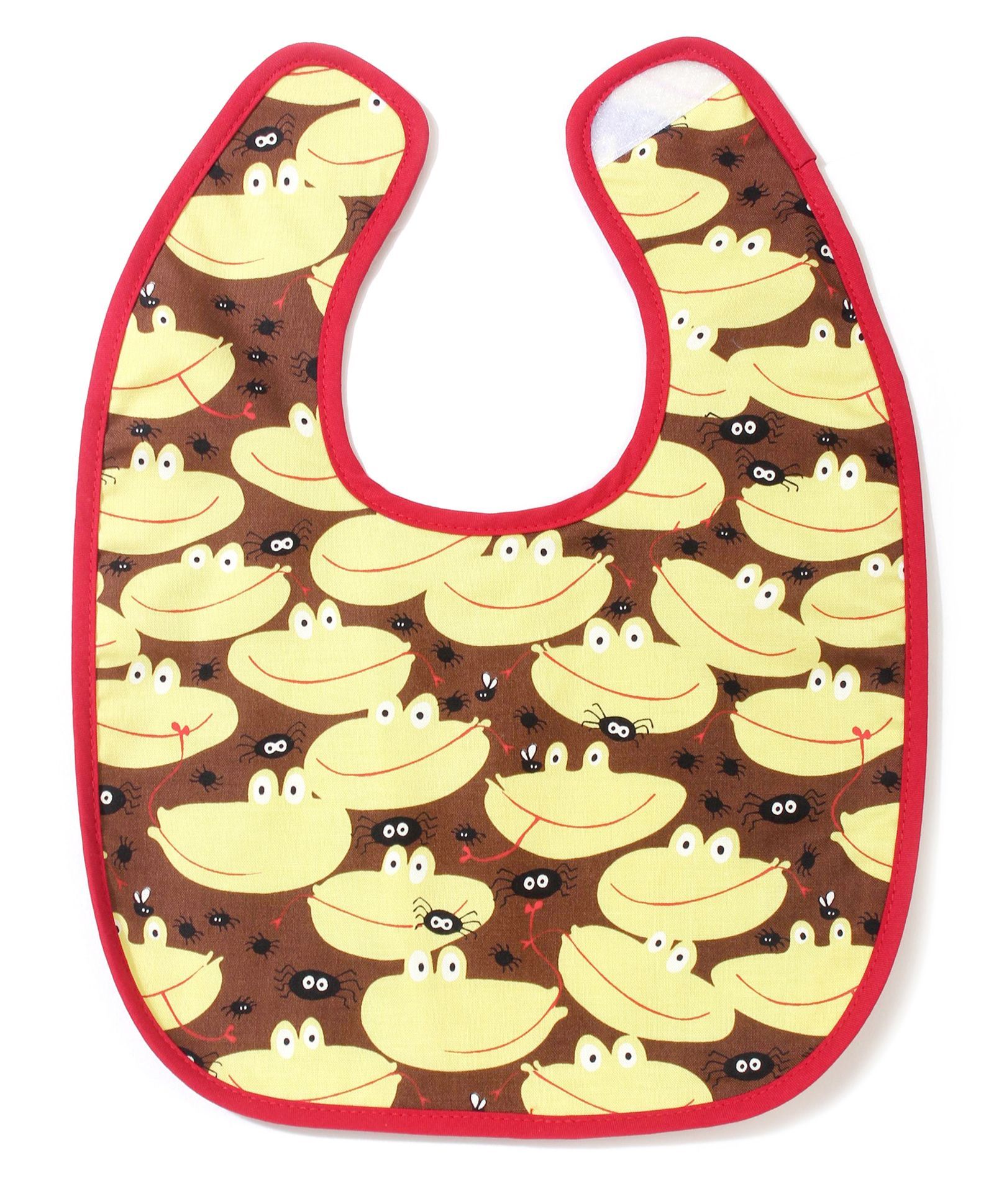 Funkie Baby Reversible Bib - Brown & Yellow