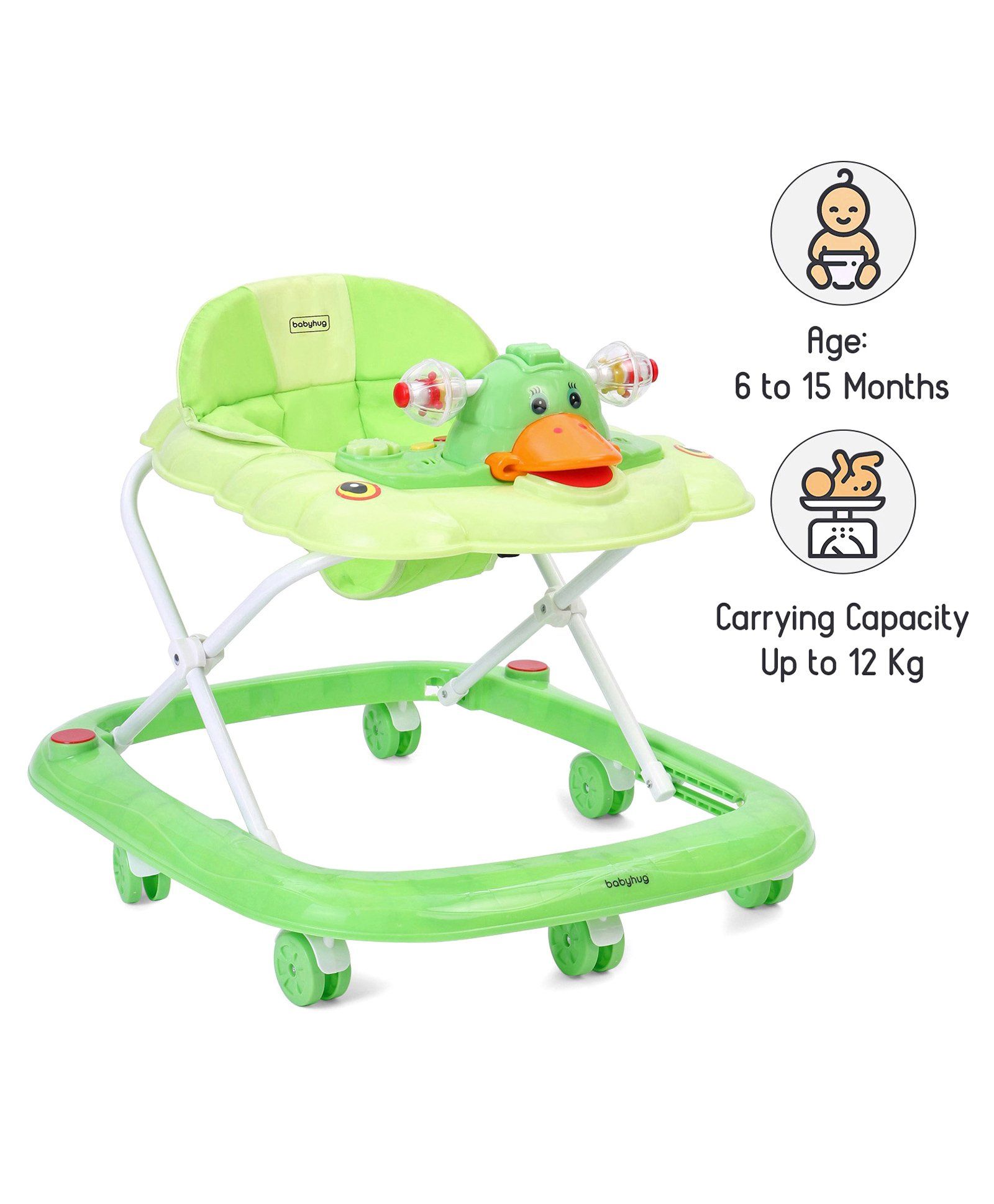 babyhug happy duck musical walker