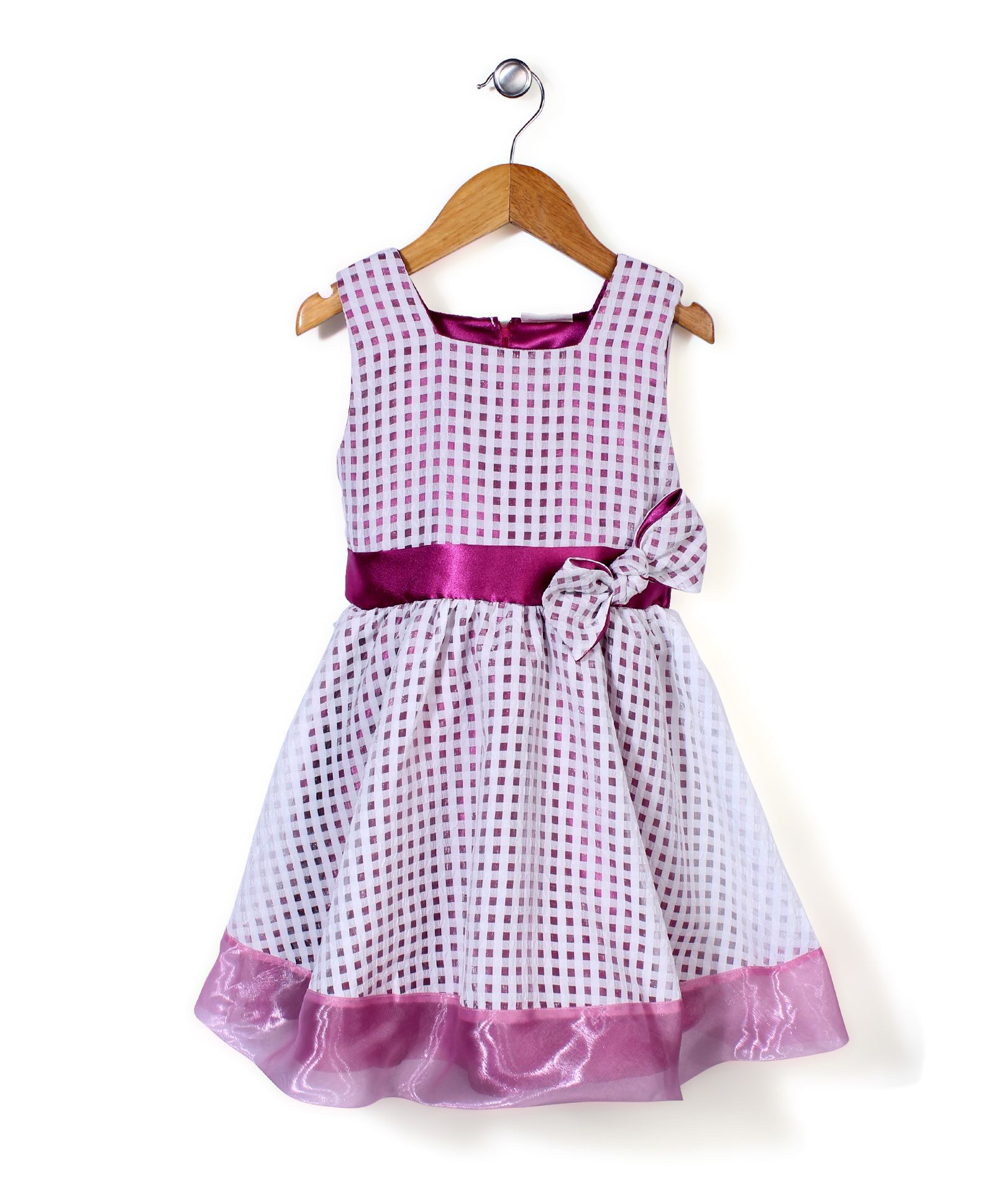 purple checkered dress