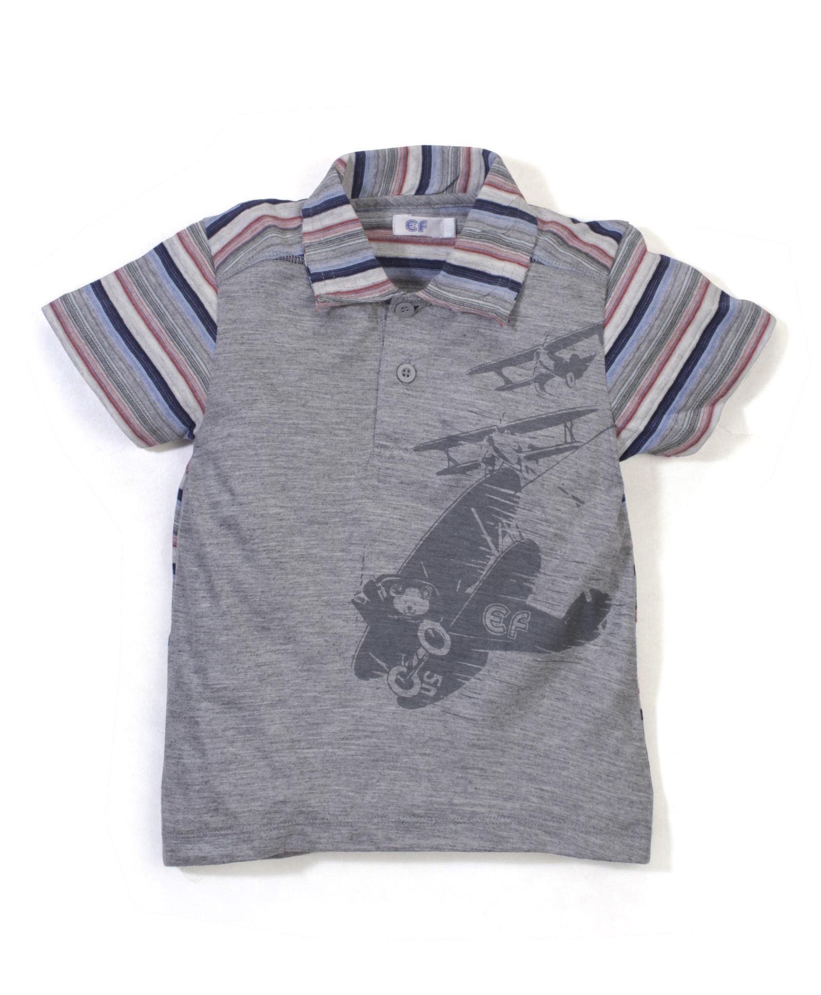 Enfant Airplane Print T-Shirt - Grey