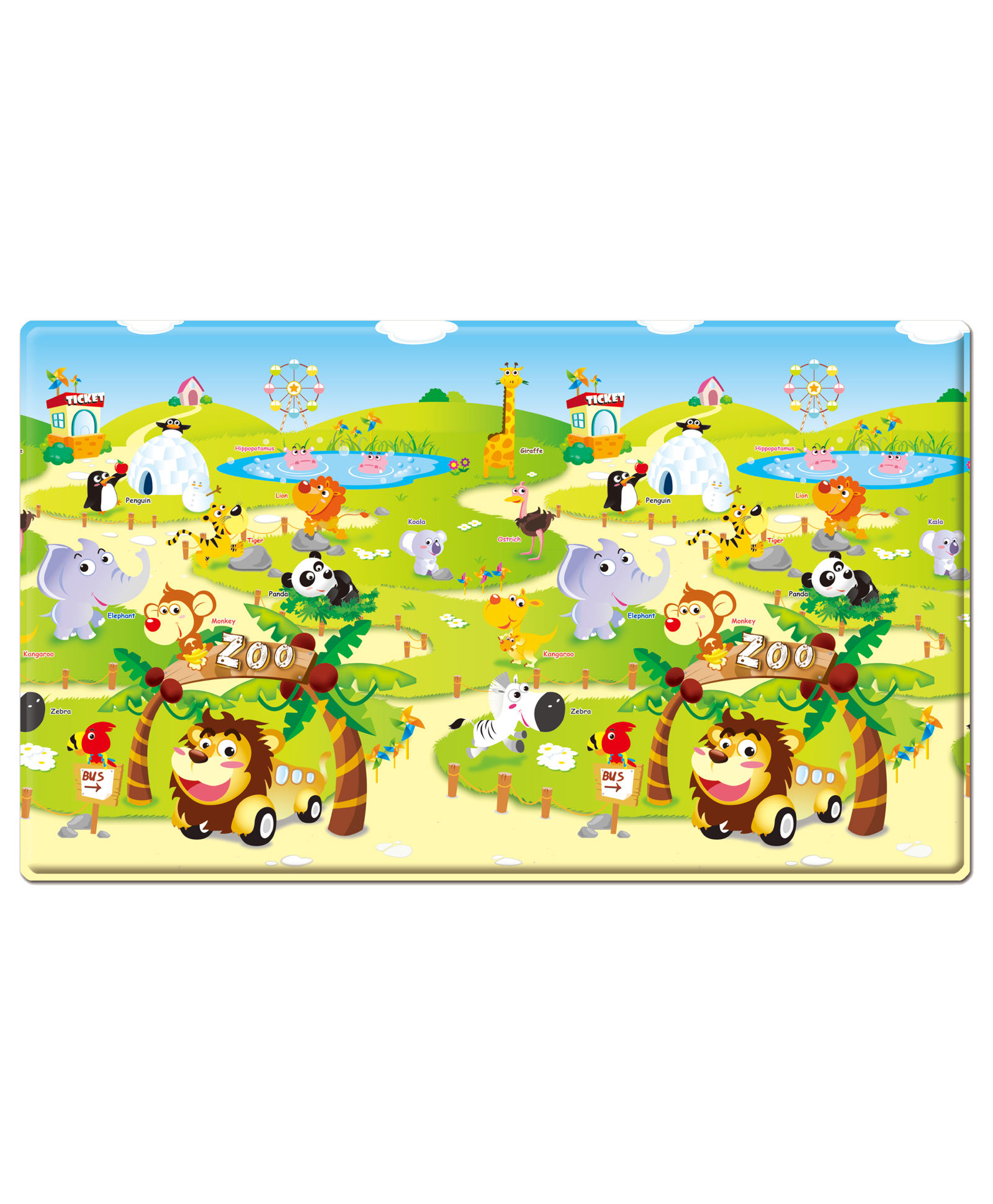 Dwinguler Playmat Zoo and Alphabets Print Medium