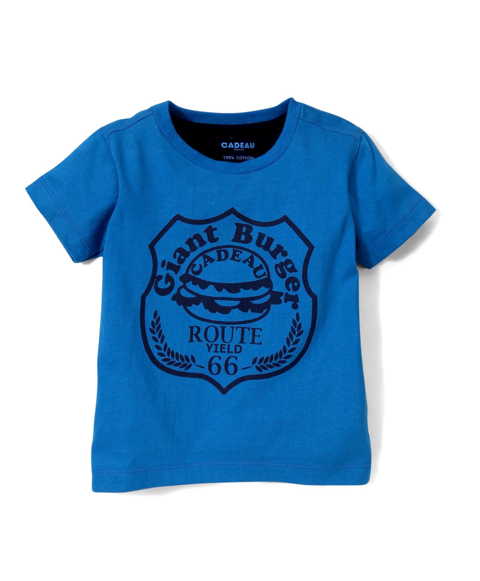 Kidsplanet Giant Burger Print T-Shirt - Blue