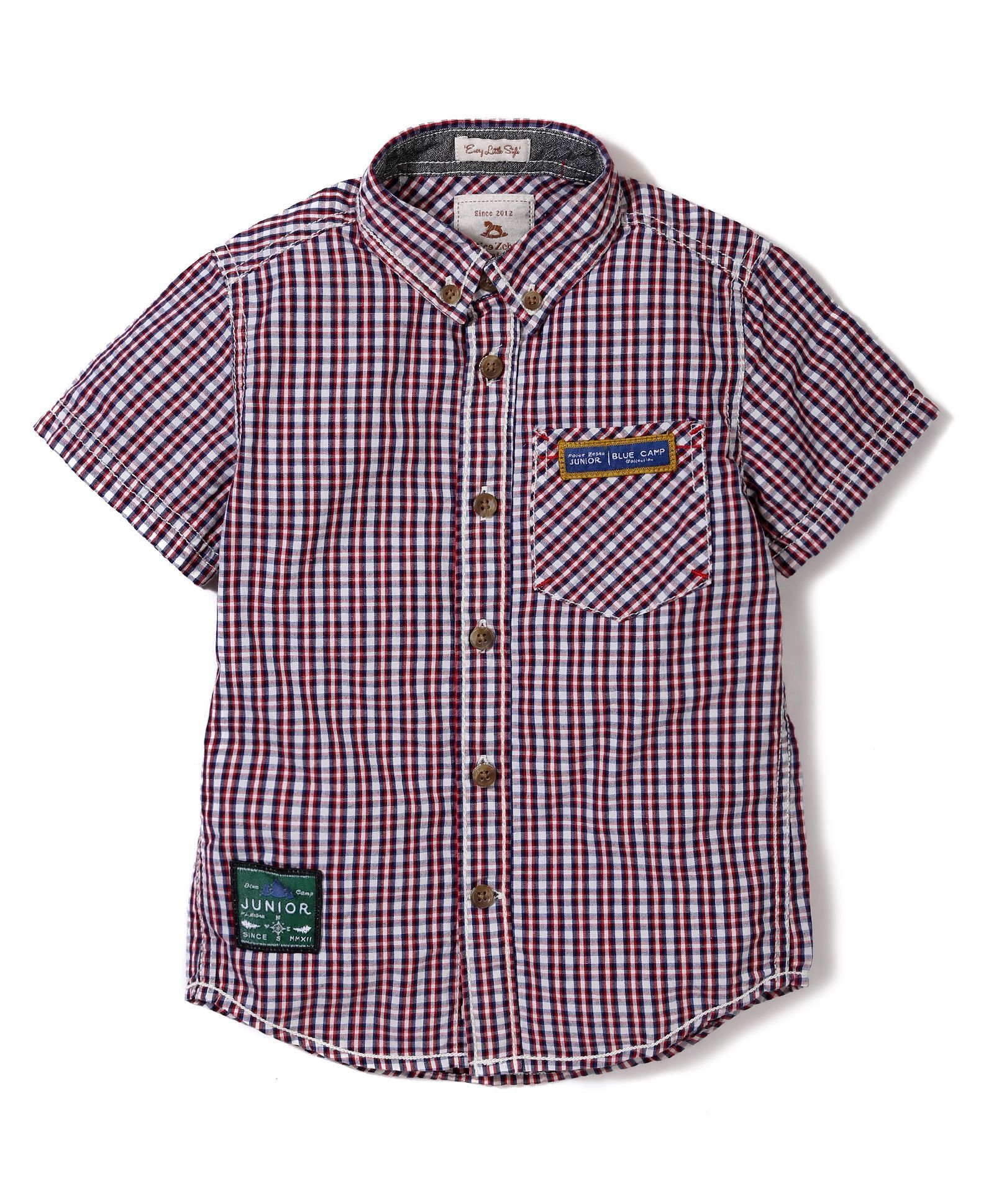 Police Zebra Junior Checks Print Shirt - Multicolor