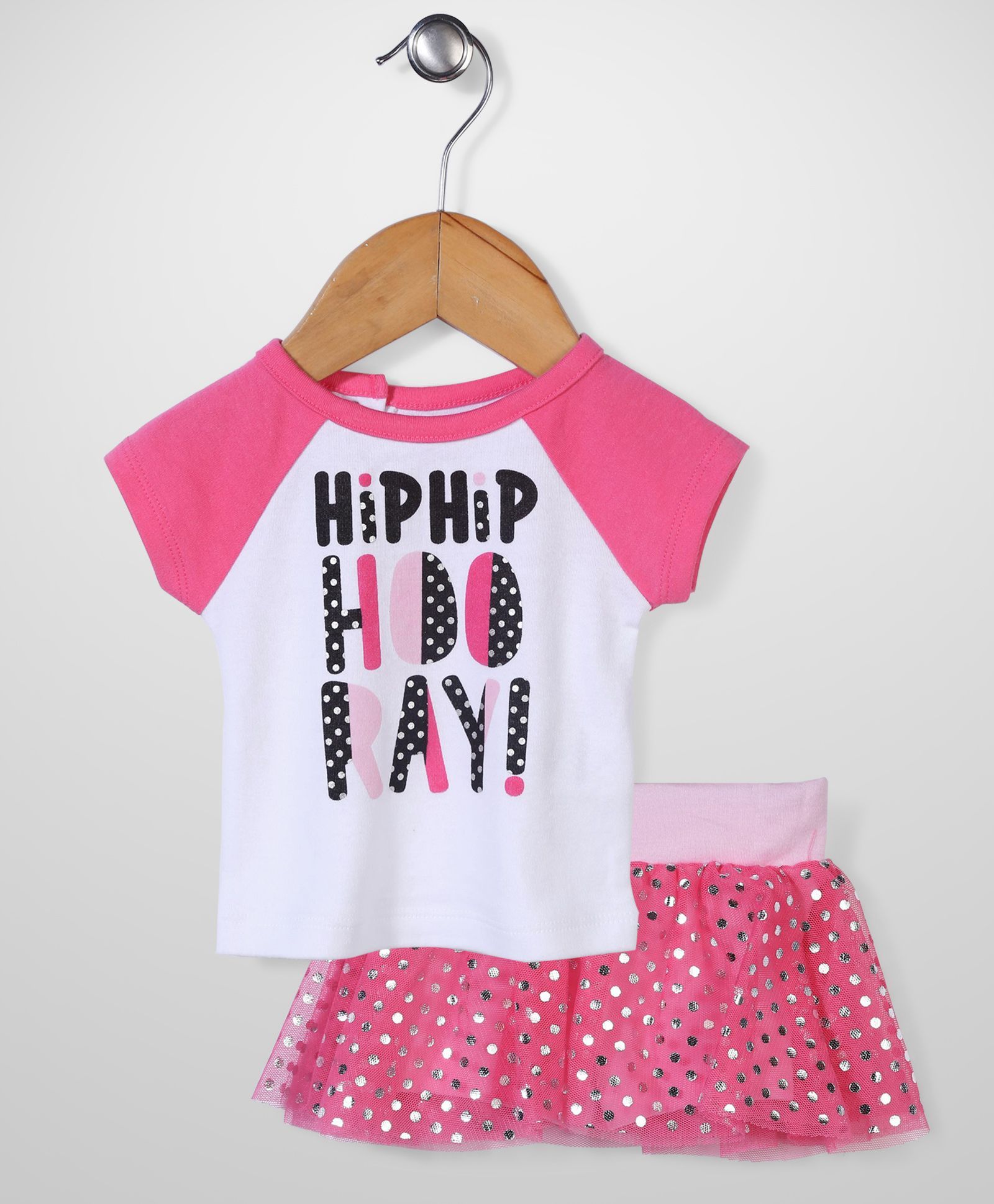 Freshly Squeezed 2 Piece Top & Skirt - Pink & White