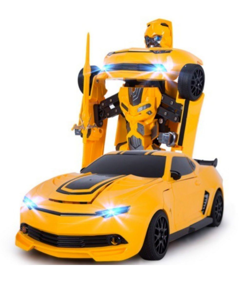 Flyers Bay Troopers Remote Control Transforming Car Cum Robot Simulation Model With Sound And Light