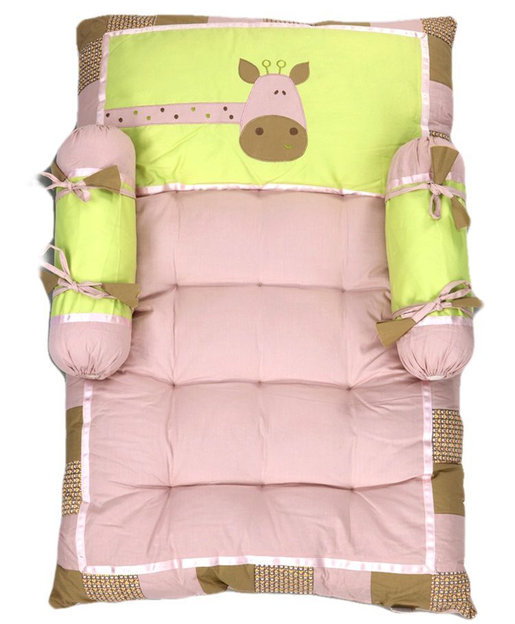 Blooming Buds Jungle Friends Giraffe Mattress Set - Off White & Beige