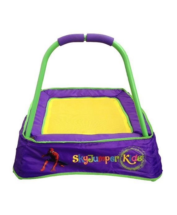 SkyJumper Spider Man Kids Trampoline Purple Yellow