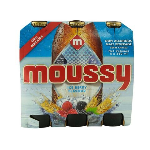 Moussy Non Alcoholic Malt Beverage Ice Berry Flavour 330ml x6